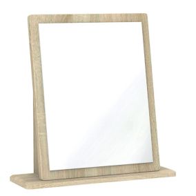 Swift Monte carlo Cream Oak effect Framed Mirror (H)50cm (W)48cm