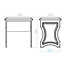 Swift Polar White Wooden Dressing table stool