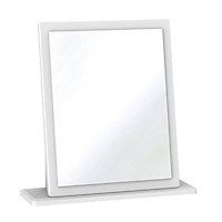 Swift Rosa White Rectangular Framed Mirror (H)51cm (W)48cm