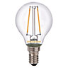Sylvania E14 2W 250lm Round LED Filament Light bulb