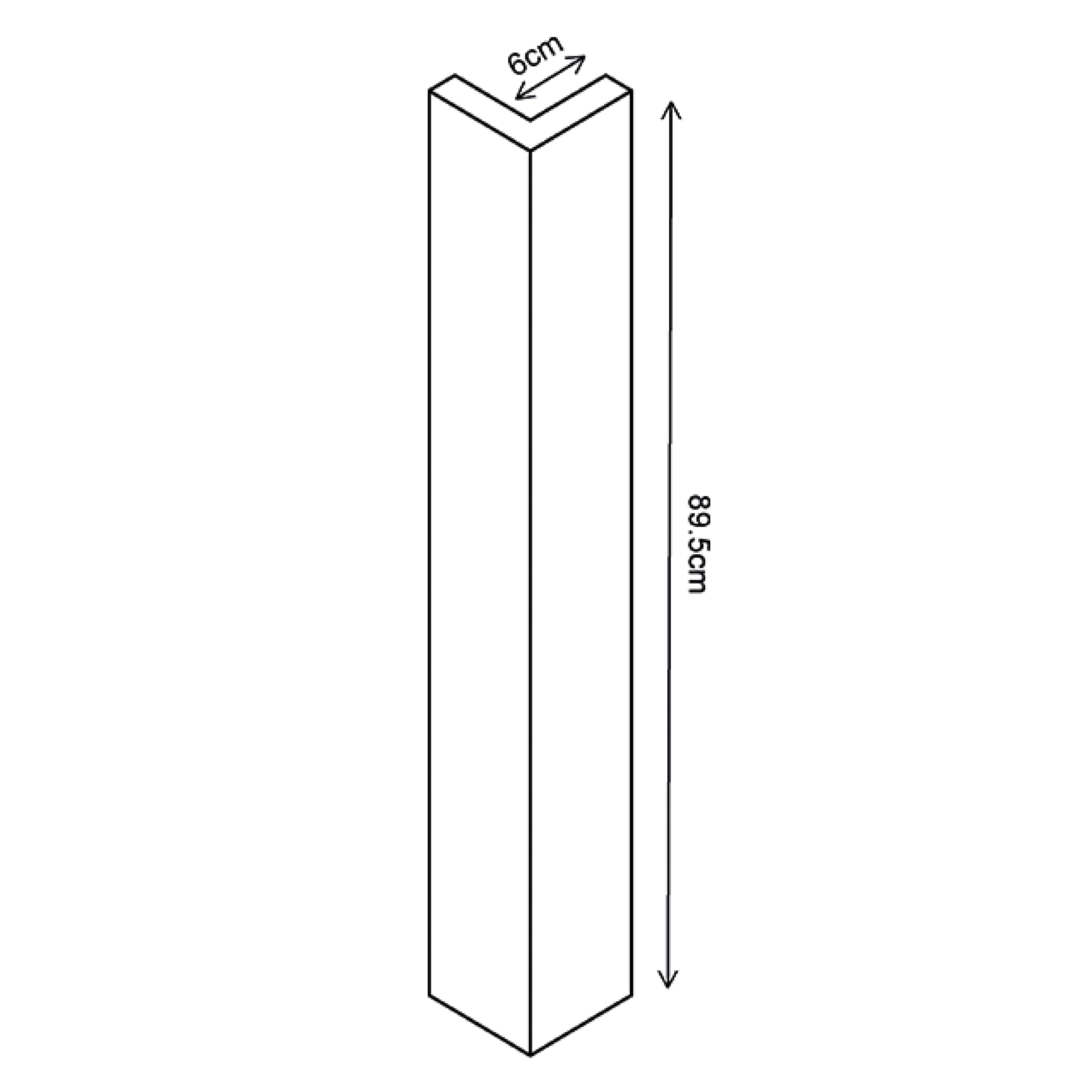 TALL WALL CORNER POST BLACK