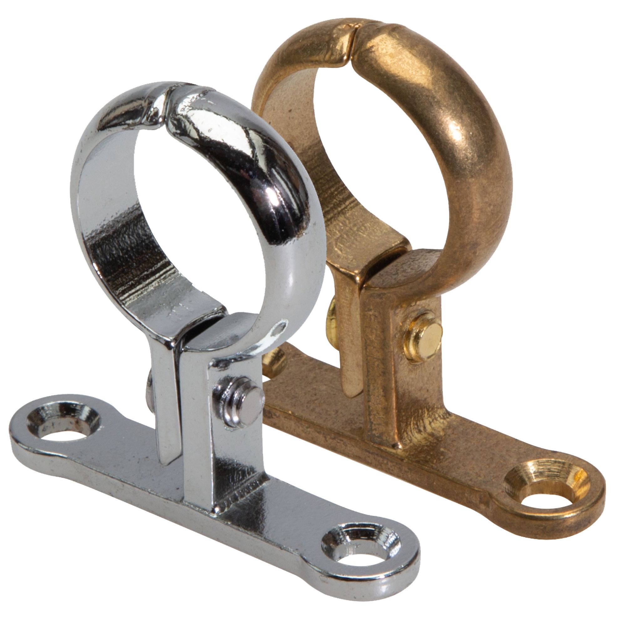 Talon Brass Pipe clip (Dia)15mm, Pack of 2