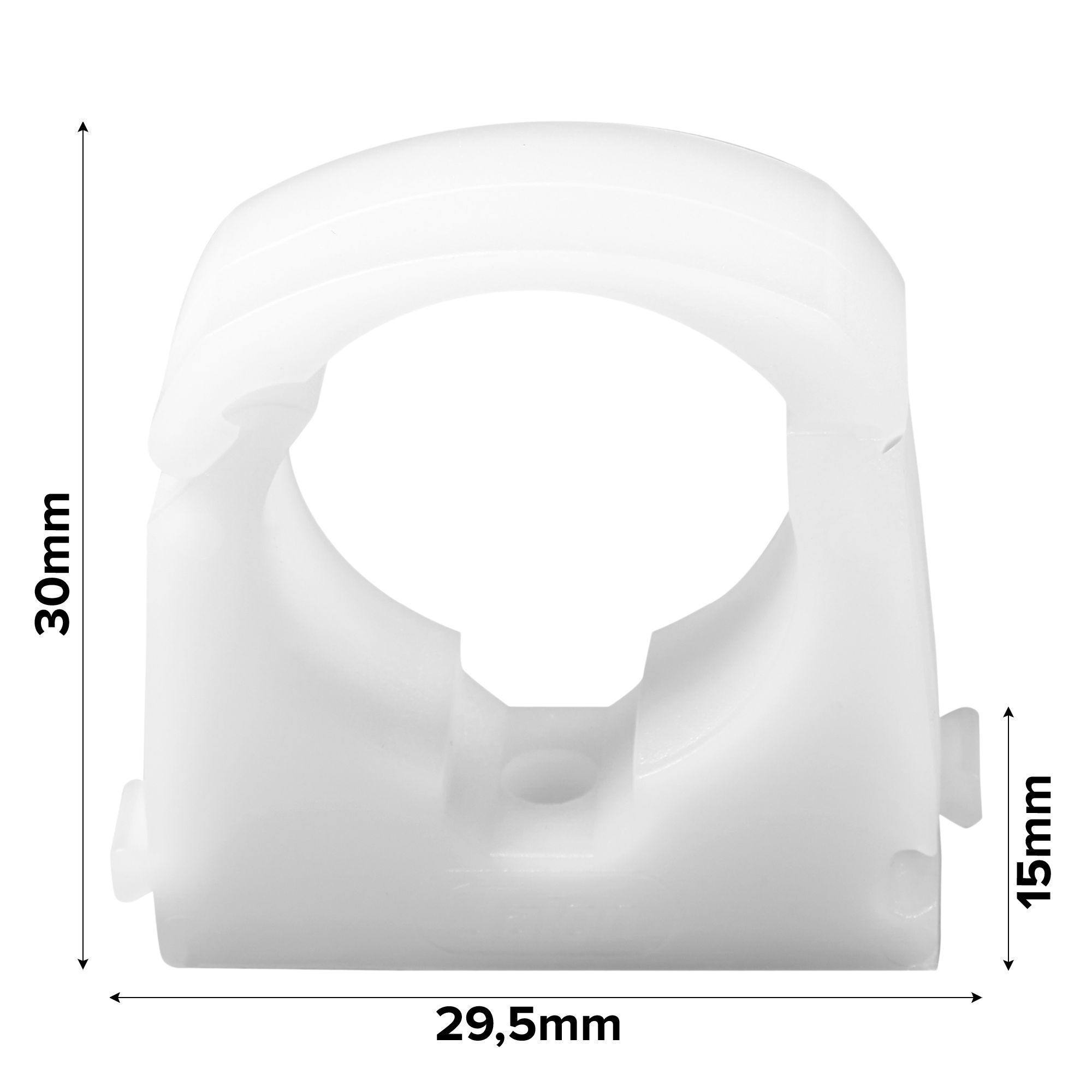 Talon Polypropylene (PP) Hinge clip (Dia)22mm, Pack of 5