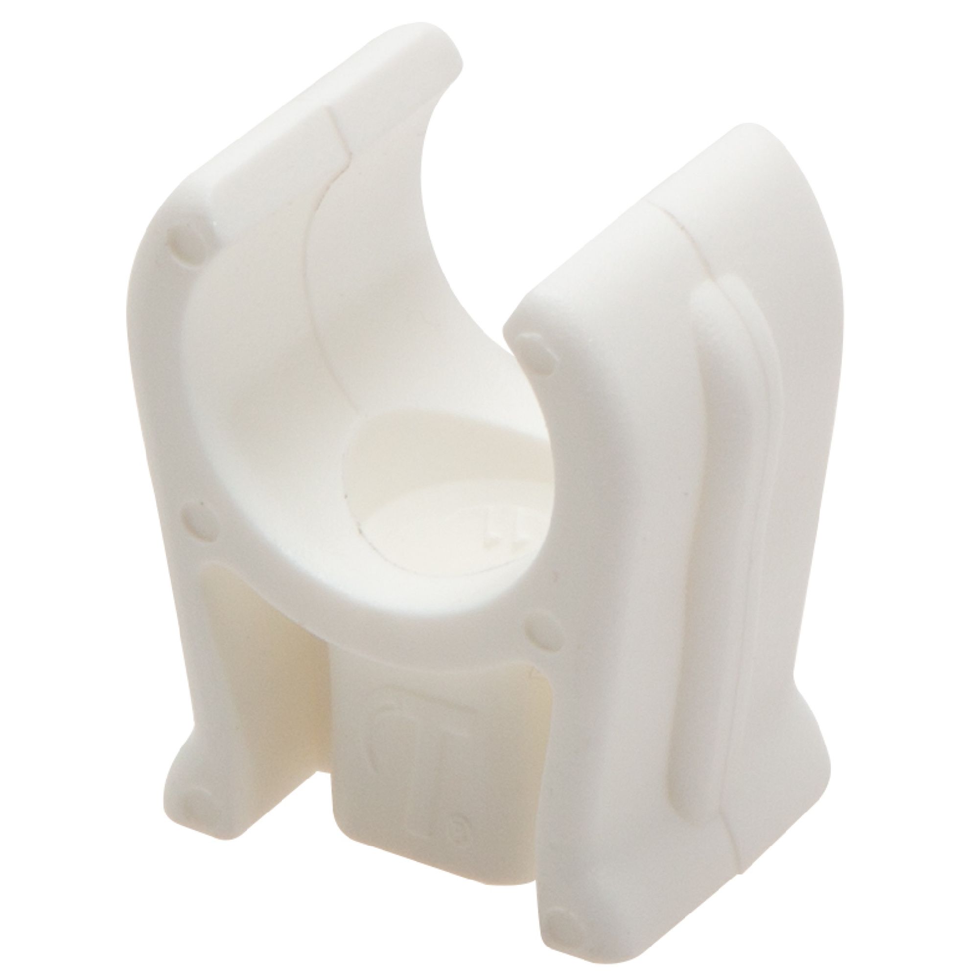 Talon White Plastic Pipe clip (Dia)22mm, Pack of 8