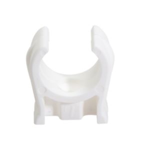 Talon White Plastic Snap lid clip YOPD15/10 (Dia)15mm, Pack of 10