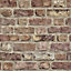 Tanlay Dark red Brick effect Smooth Wallpaper Sample