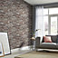 Tanlay Red Brick effect Smooth Wallpaper Sample