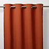 Taowa Orange rust Plain Unlined Eyelet Curtain (W)140cm (L)260cm, Single