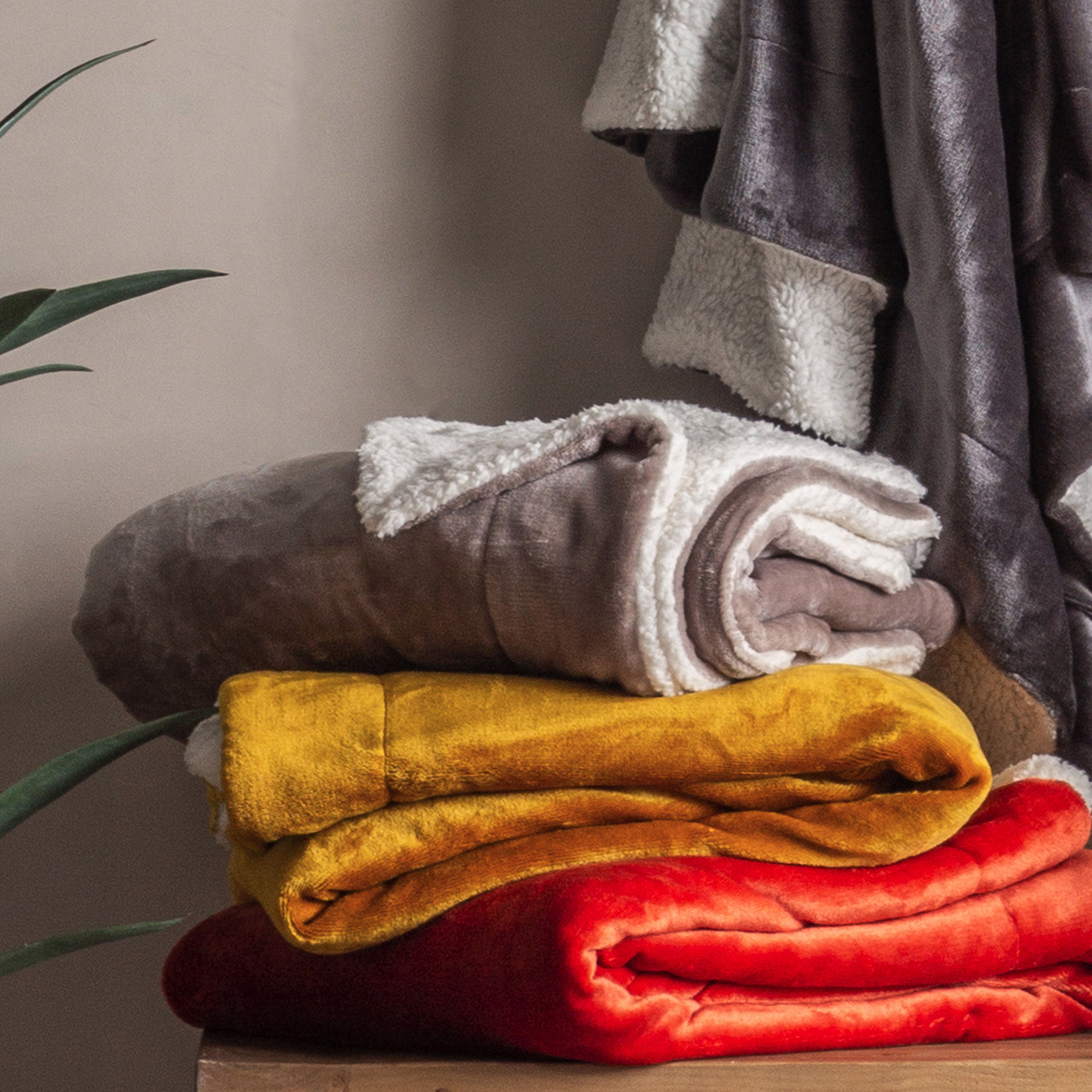 Taupe velvet throw sale