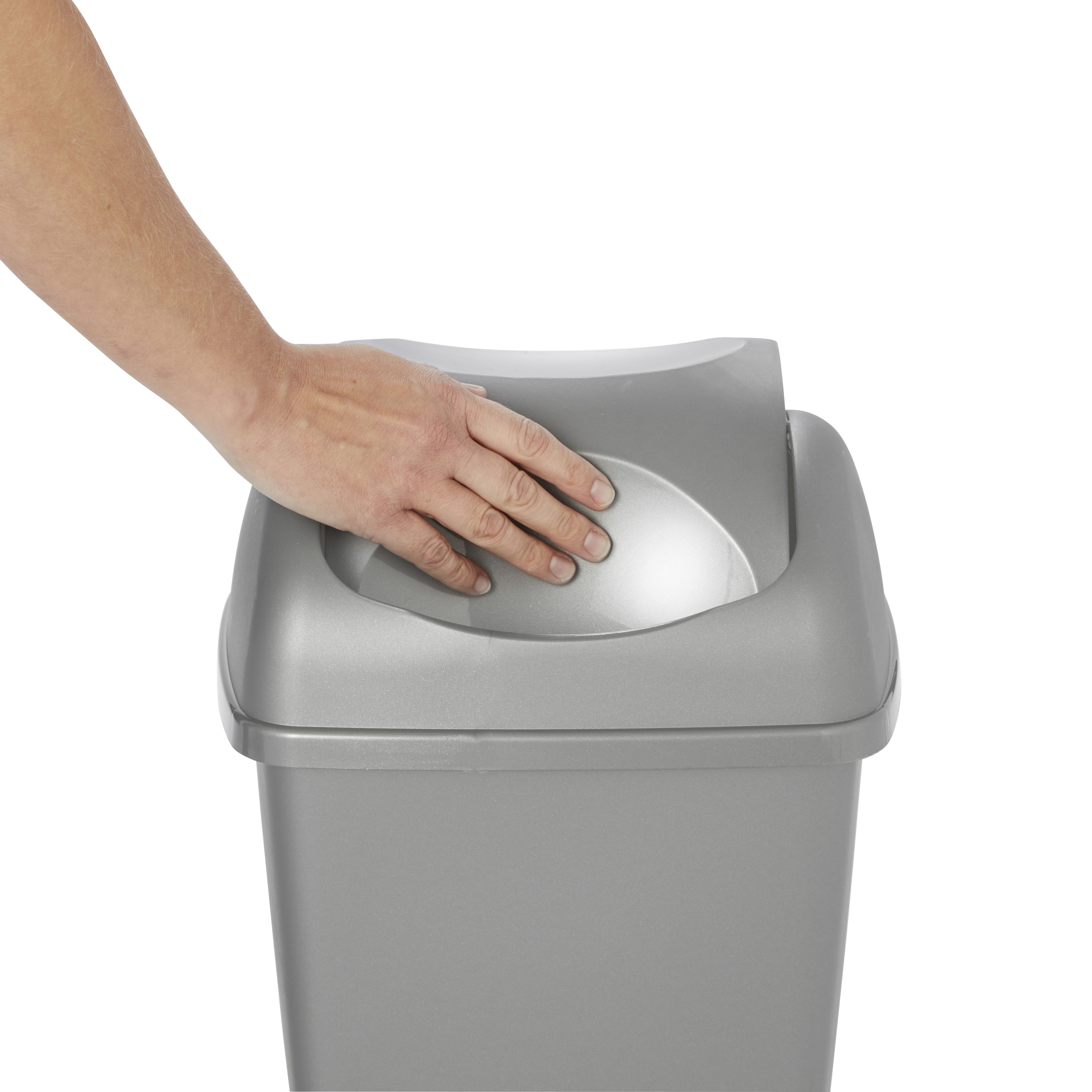 Tazetta Grey Plastic Swing Bin - 20L