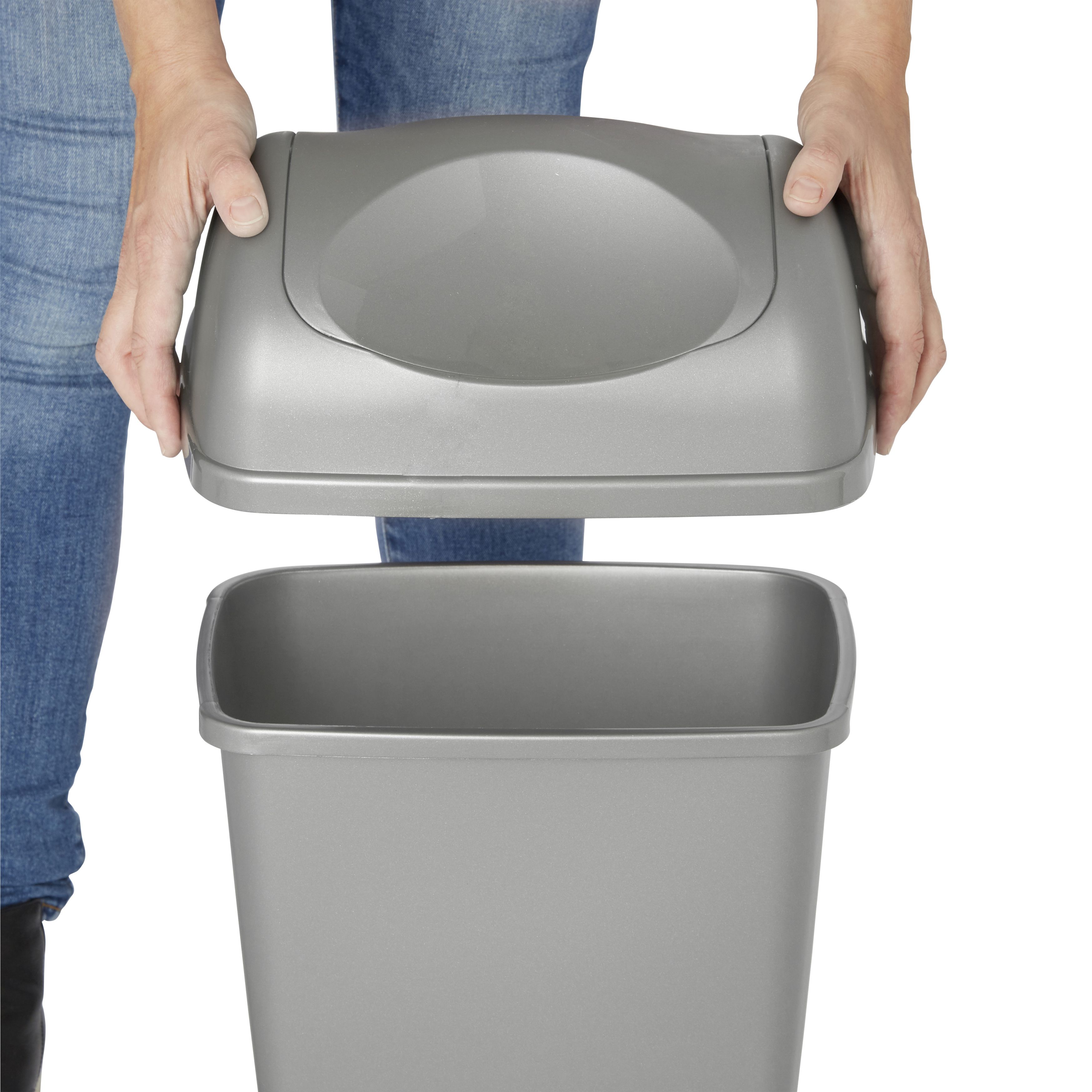 Tazetta Grey Plastic Swing Bin - 20L