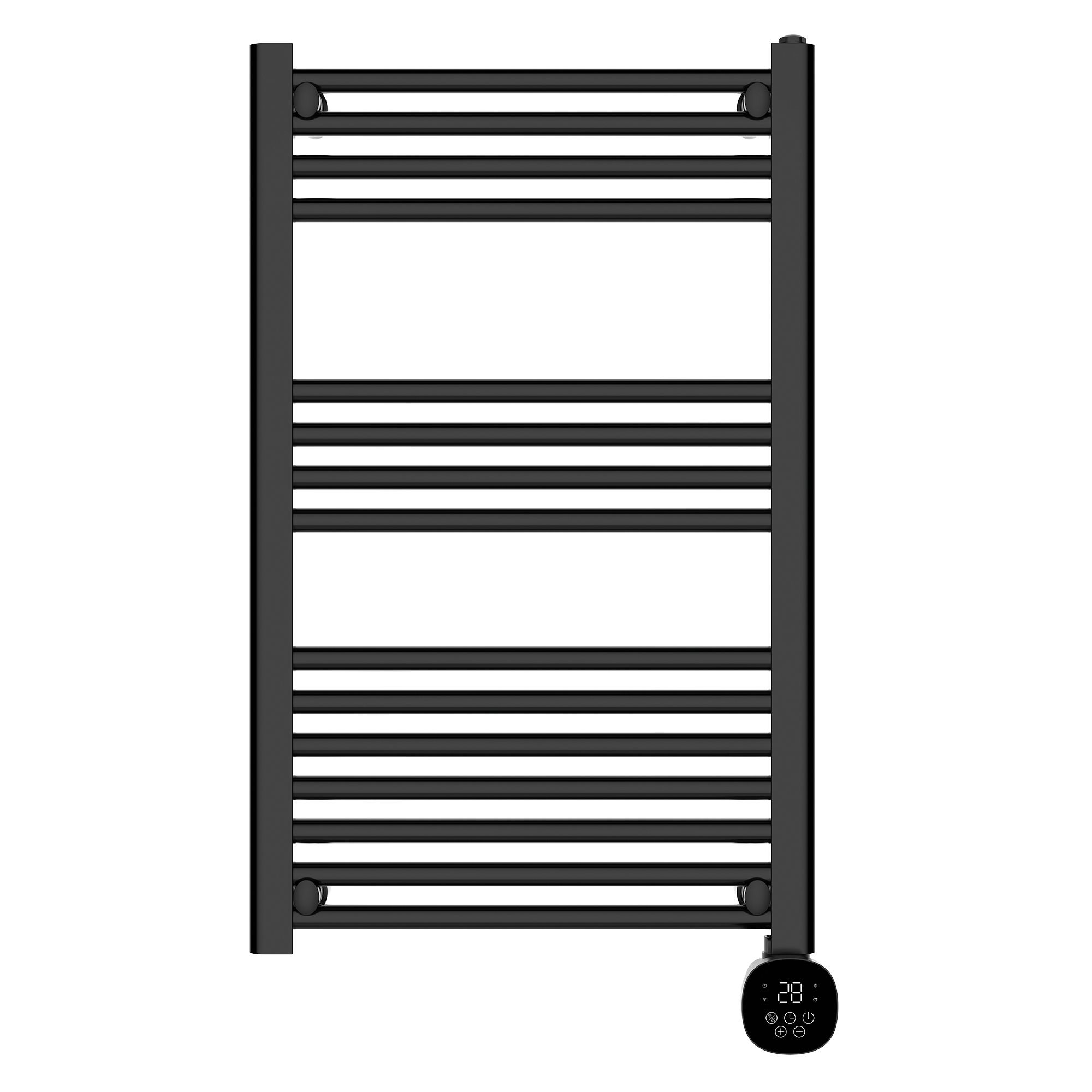 TCP Smart Black Flat Towel warmer (W)500mm x (H)850mm
