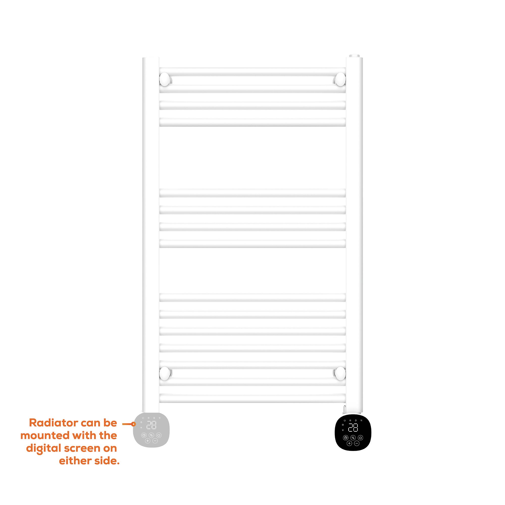 TCP Smart White Flat Towel warmer (W)500mm x (H)850mm