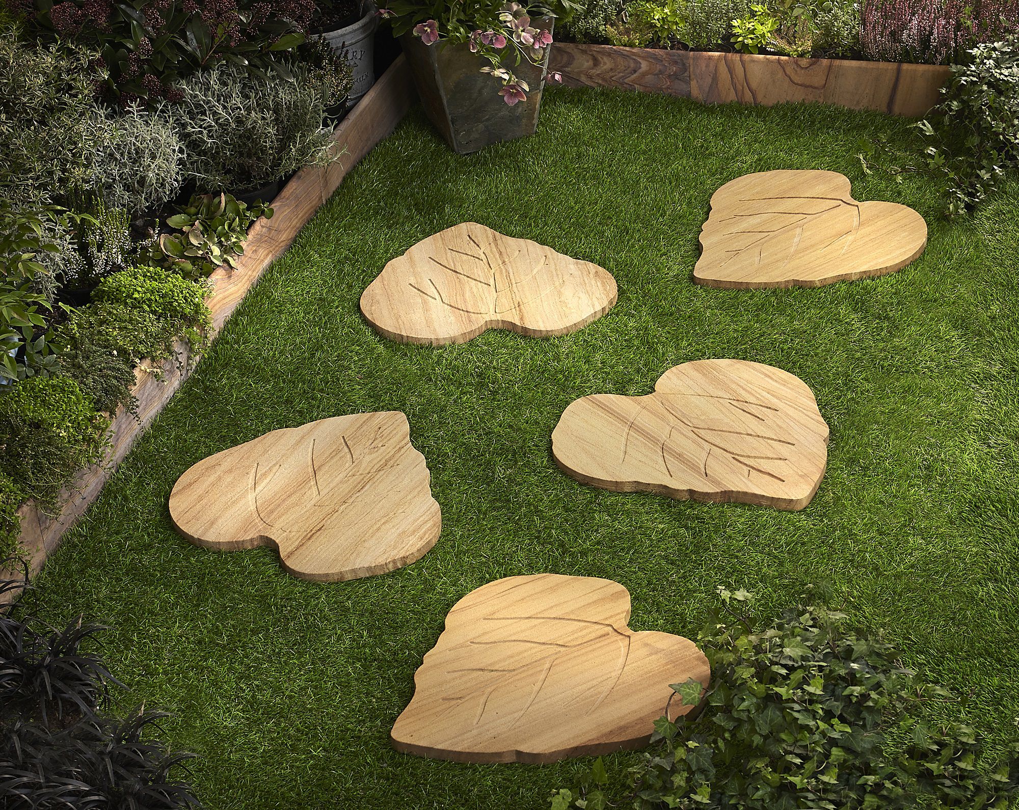 Teak Veined leaf Stepping stone