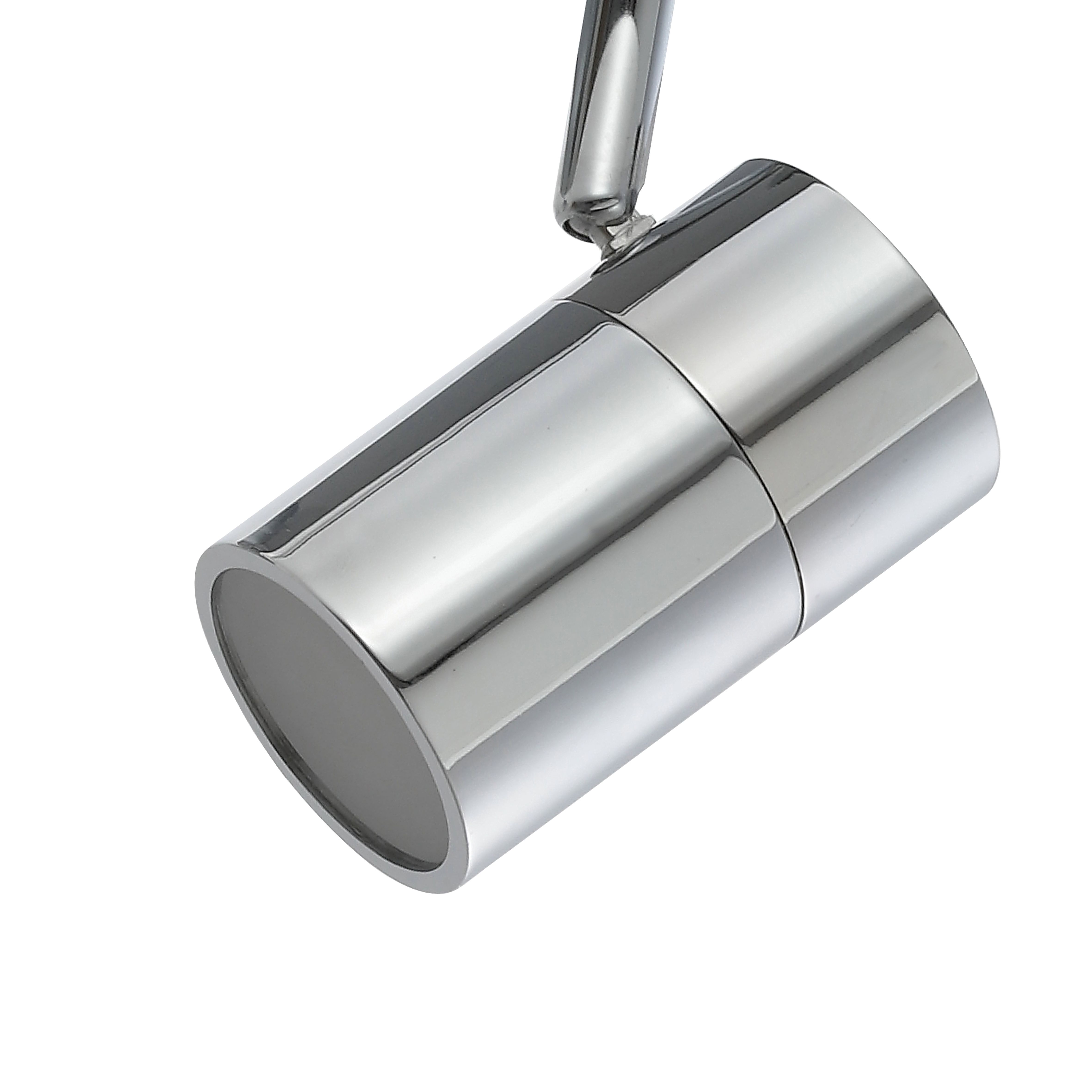 Tellot Silver Chrome effect 4 Light Bathroom Spotlight plate