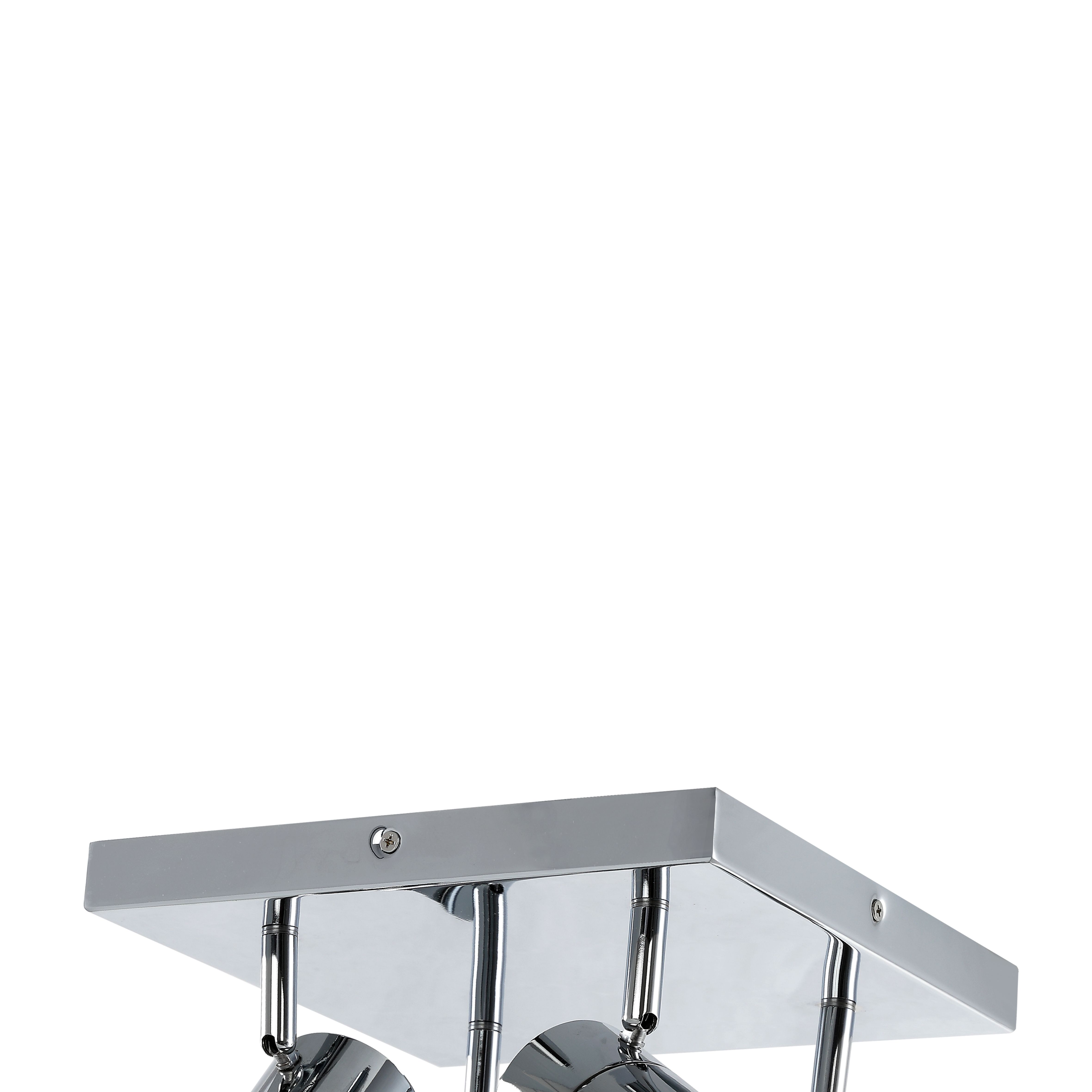 Tellot Silver Chrome effect 4 Light Bathroom Spotlight plate