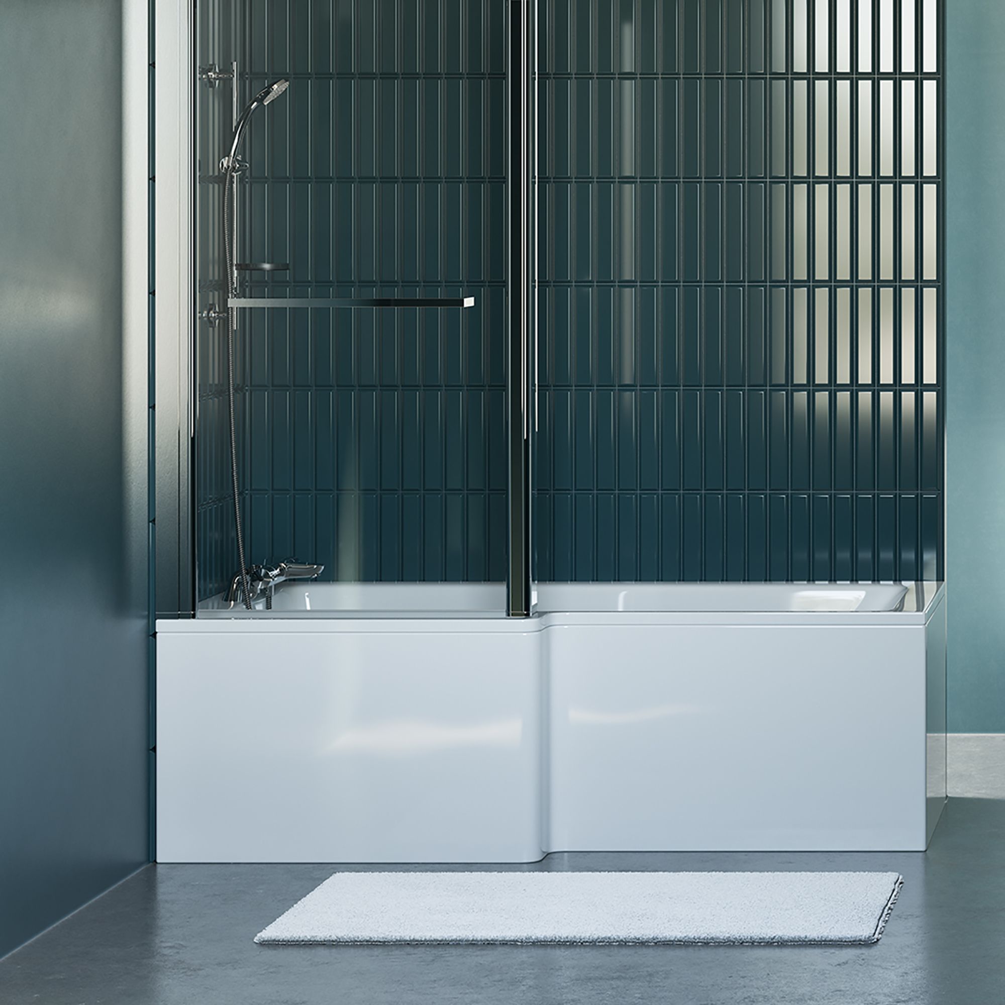 TEMPO CUBE SHOWER BATH LEFT HAND