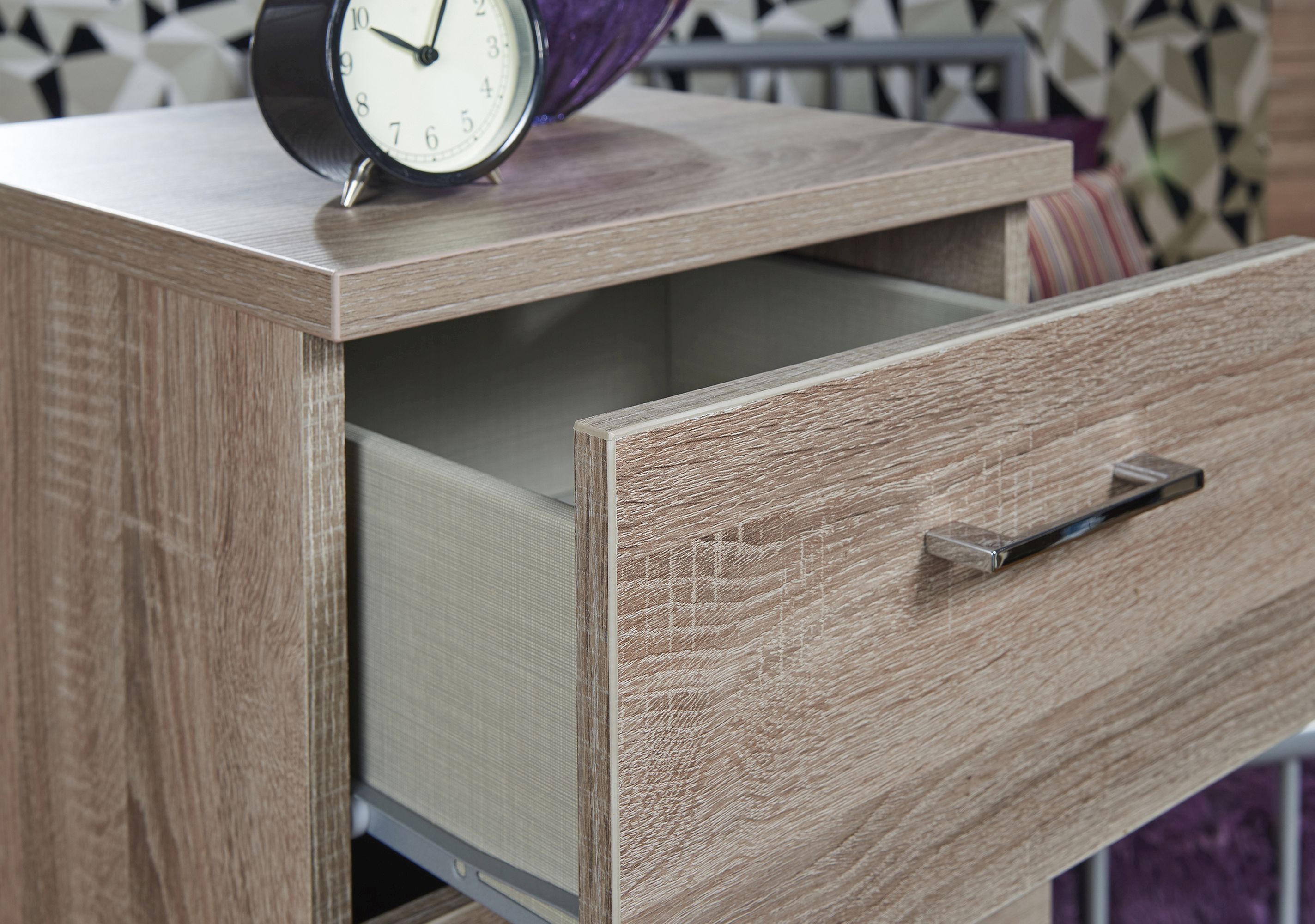 Tenby Matt dark oak effect 3 Drawer Deep Chest of drawers (H)885mm (W)765mm (D)415mm