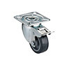 Tente Braked Zinc-plated Swivel Castor 96268400, (Dia)50mm (H)70mm (Max. Weight)40kg