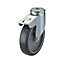 Tente Braked Zinc-plated Swivel Castor 96269300, (Dia)100mm (H)125mm (Max. Weight)70kg