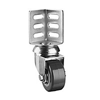 Tente Unbraked Zinc-plated Swivel Castor 96270300, (Dia)50mm (H)74.5mm (Max. Weight)35kg
