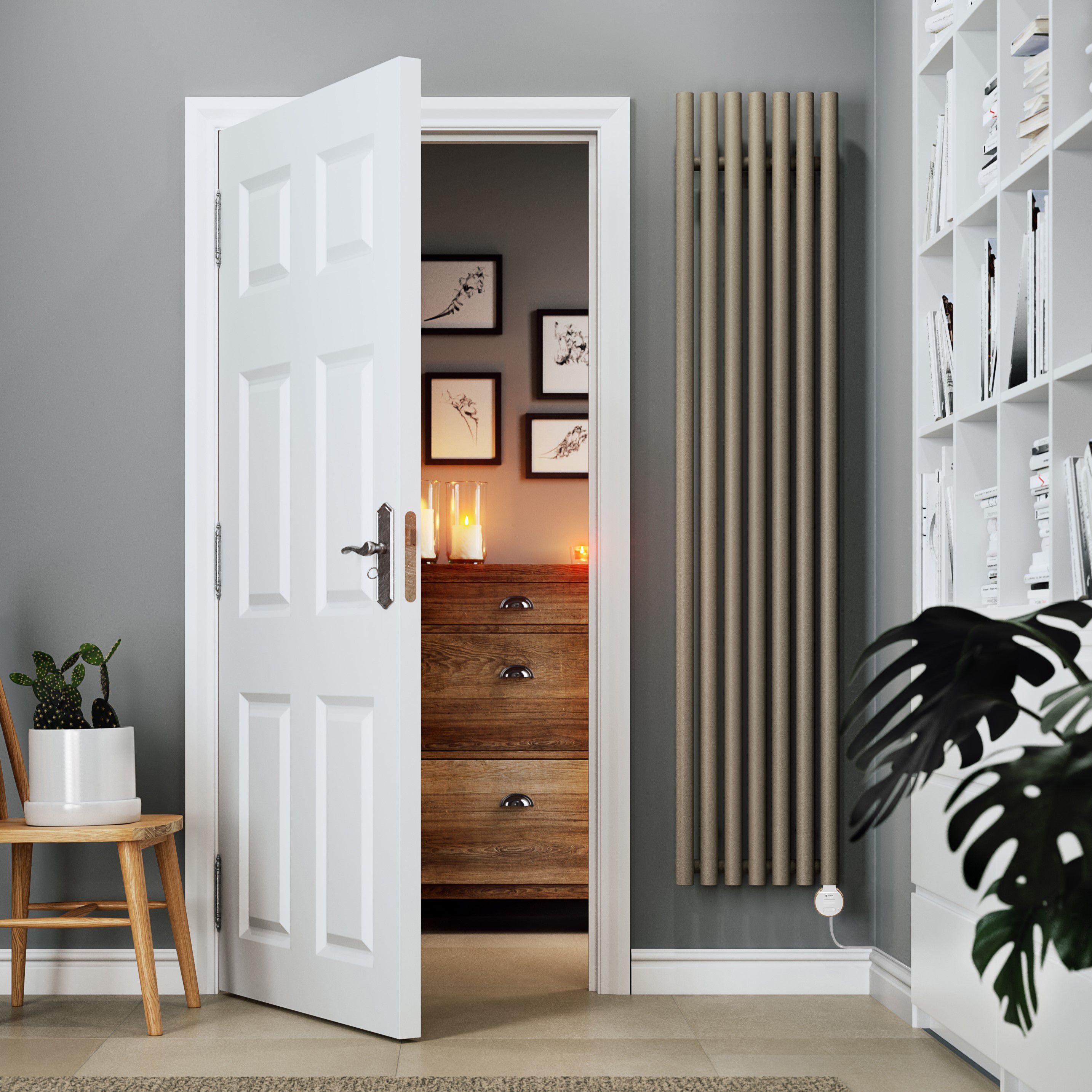 Terma 230V 0.8kW Quartz Mocha Smart Vertical Oil-filled radiator