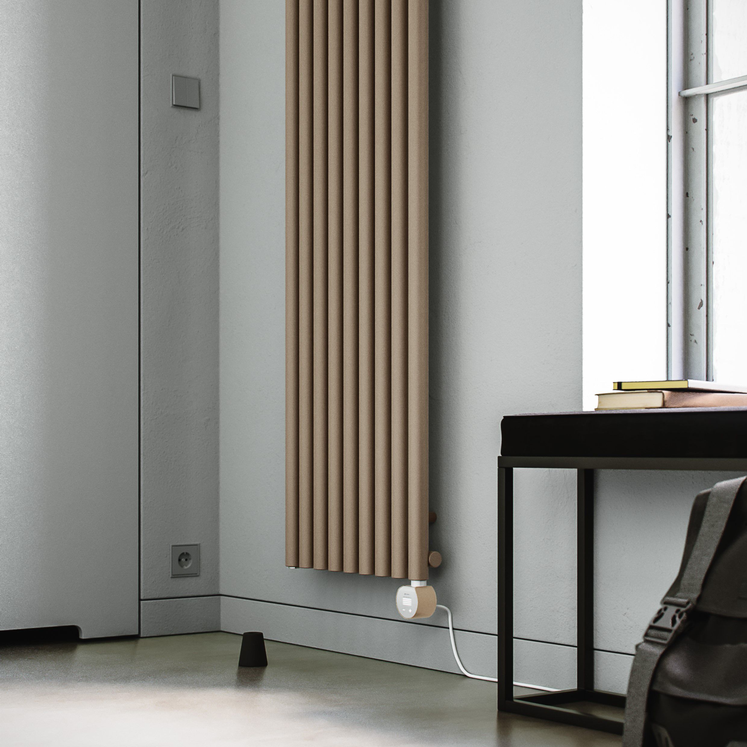 Terma 230V 0.8kW Quartz Mocha Smart Vertical Oil-filled radiator