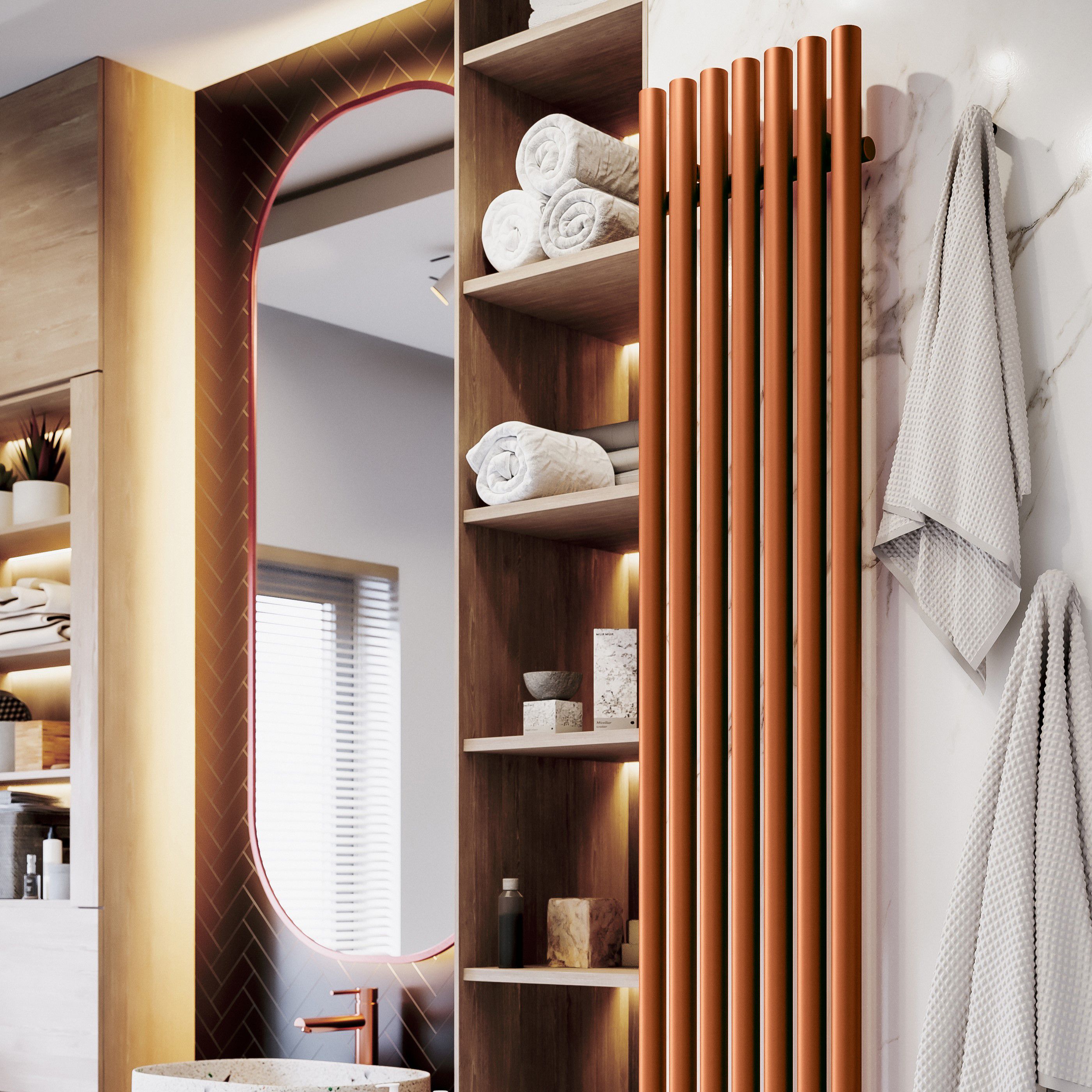 Terma 230V 0.8kW True Copper Smart Vertical Oil-filled radiator