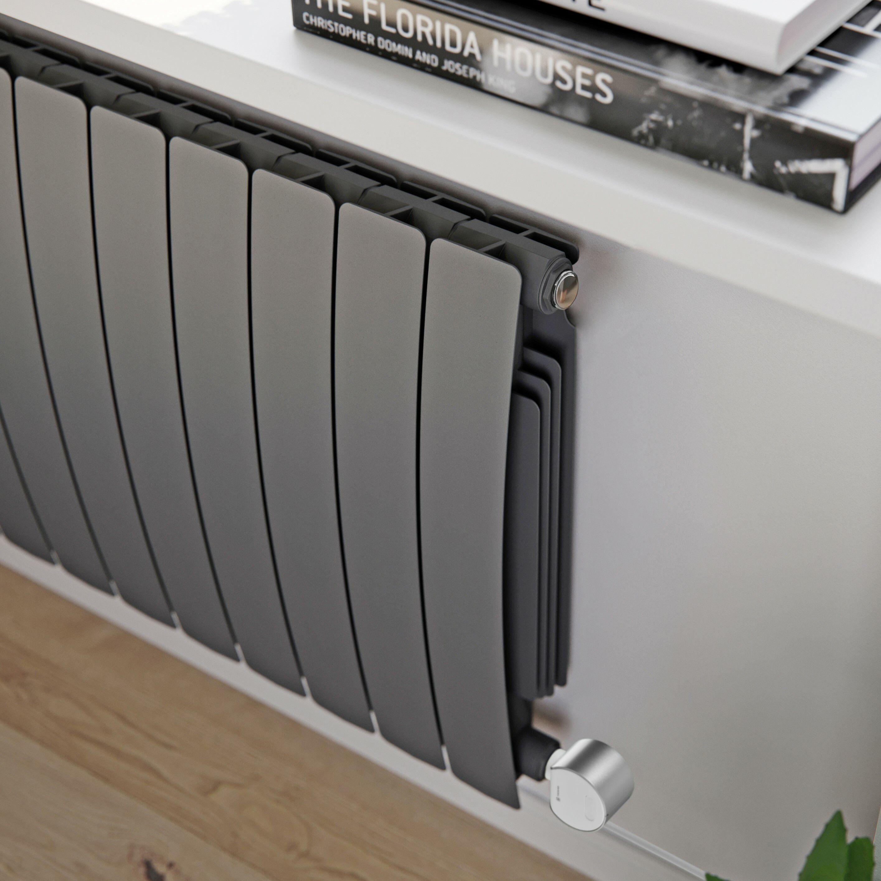 Terma 230V 1.2kW Graphite Smart Horizontal Oil-filled radiator