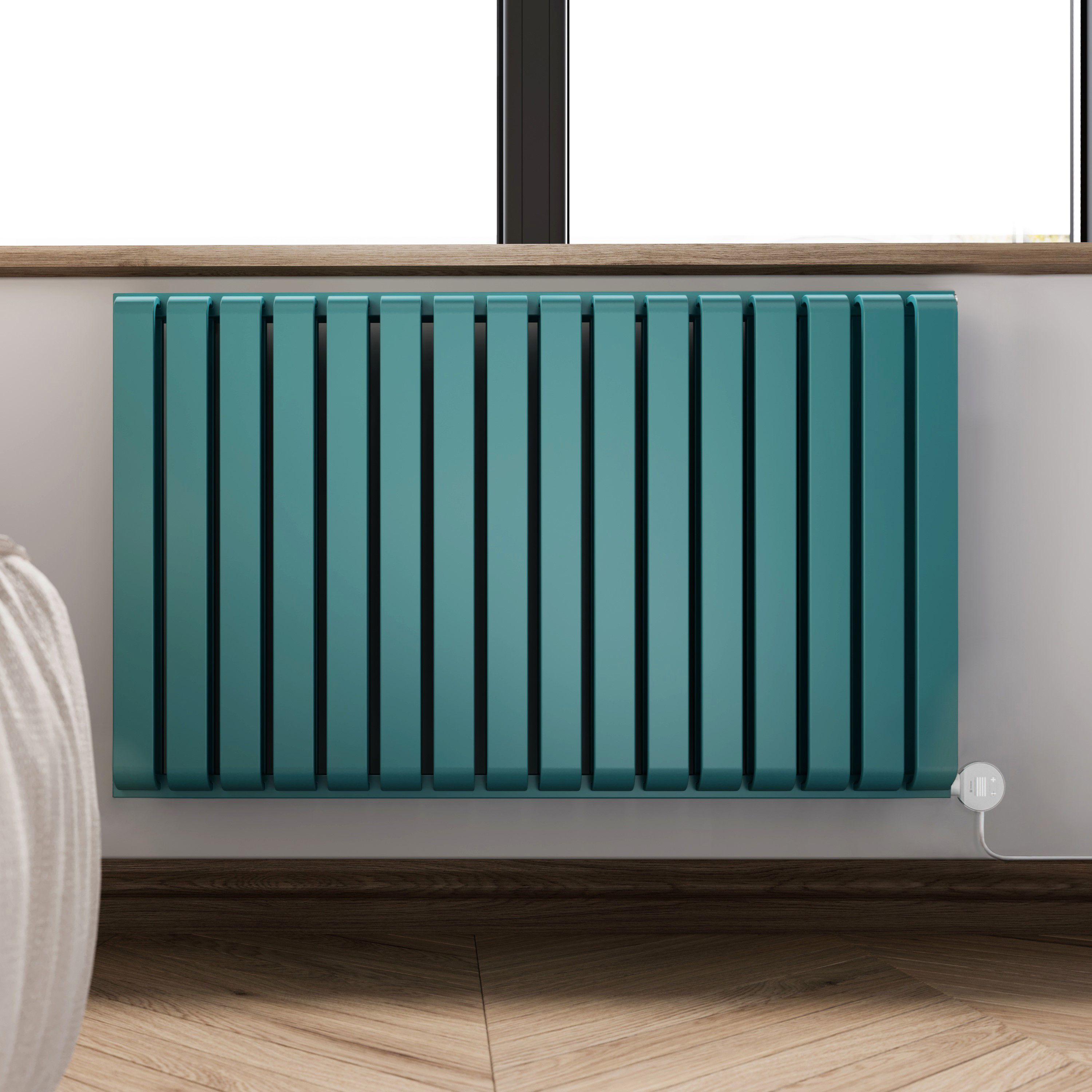 Terma 230V 1.2kW Teal Smart Horizontal Oil-filled radiator