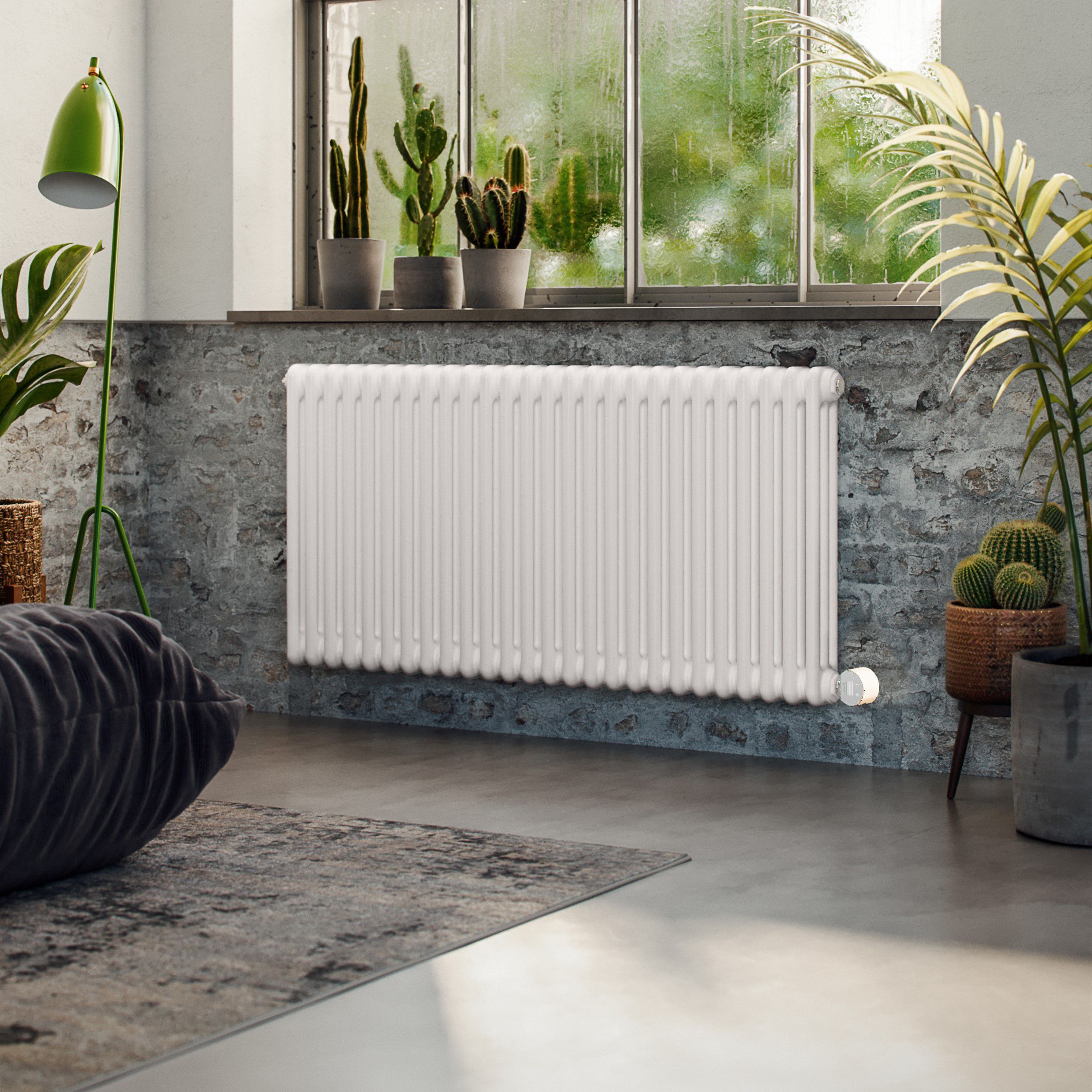 Terma 230V 1.5kW White Smart Horizontal Oil-filled radiator (H) 600mm x (W) 1194mm