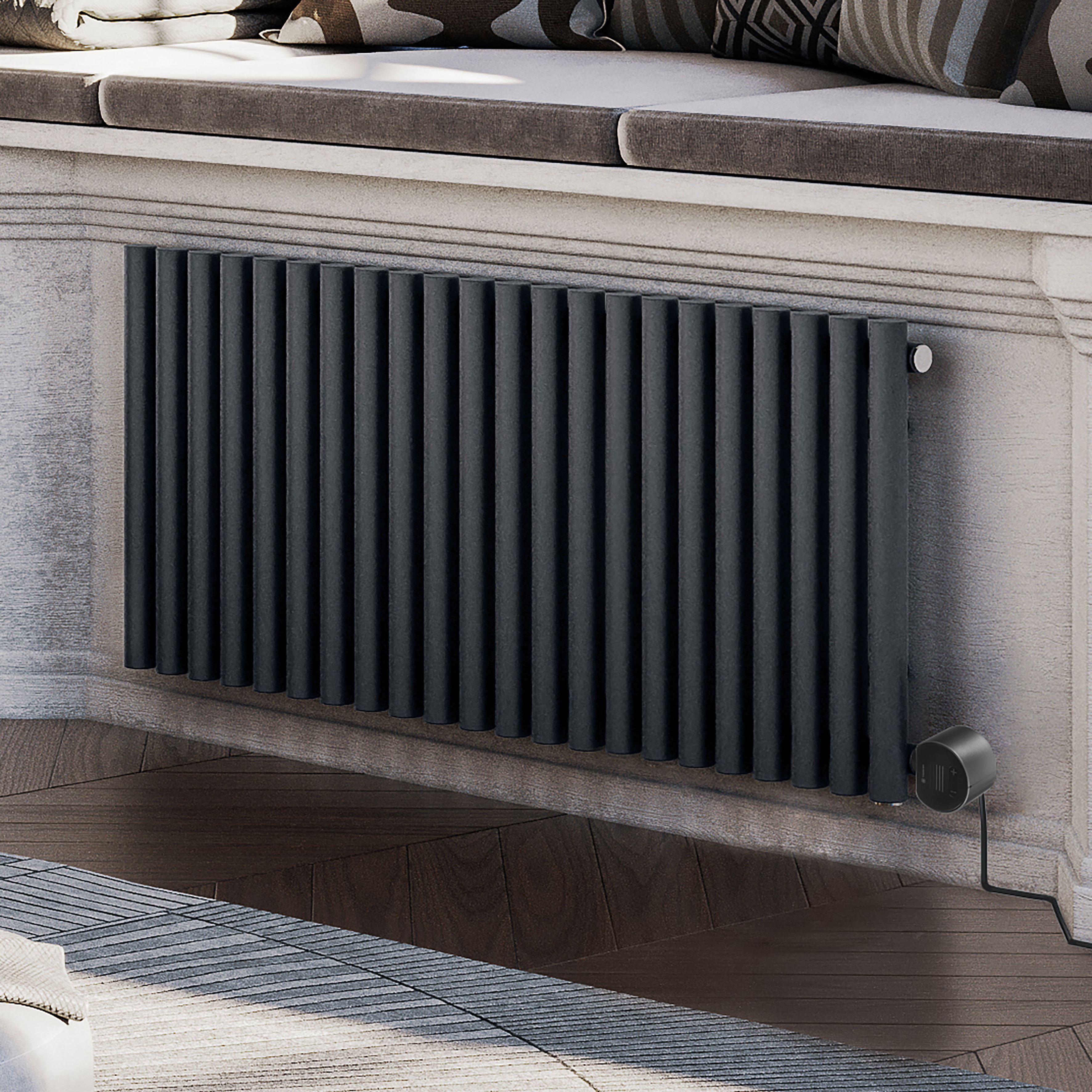 Terma 230V 1kW Modern Grey Smart Horizontal Oil-filled radiator