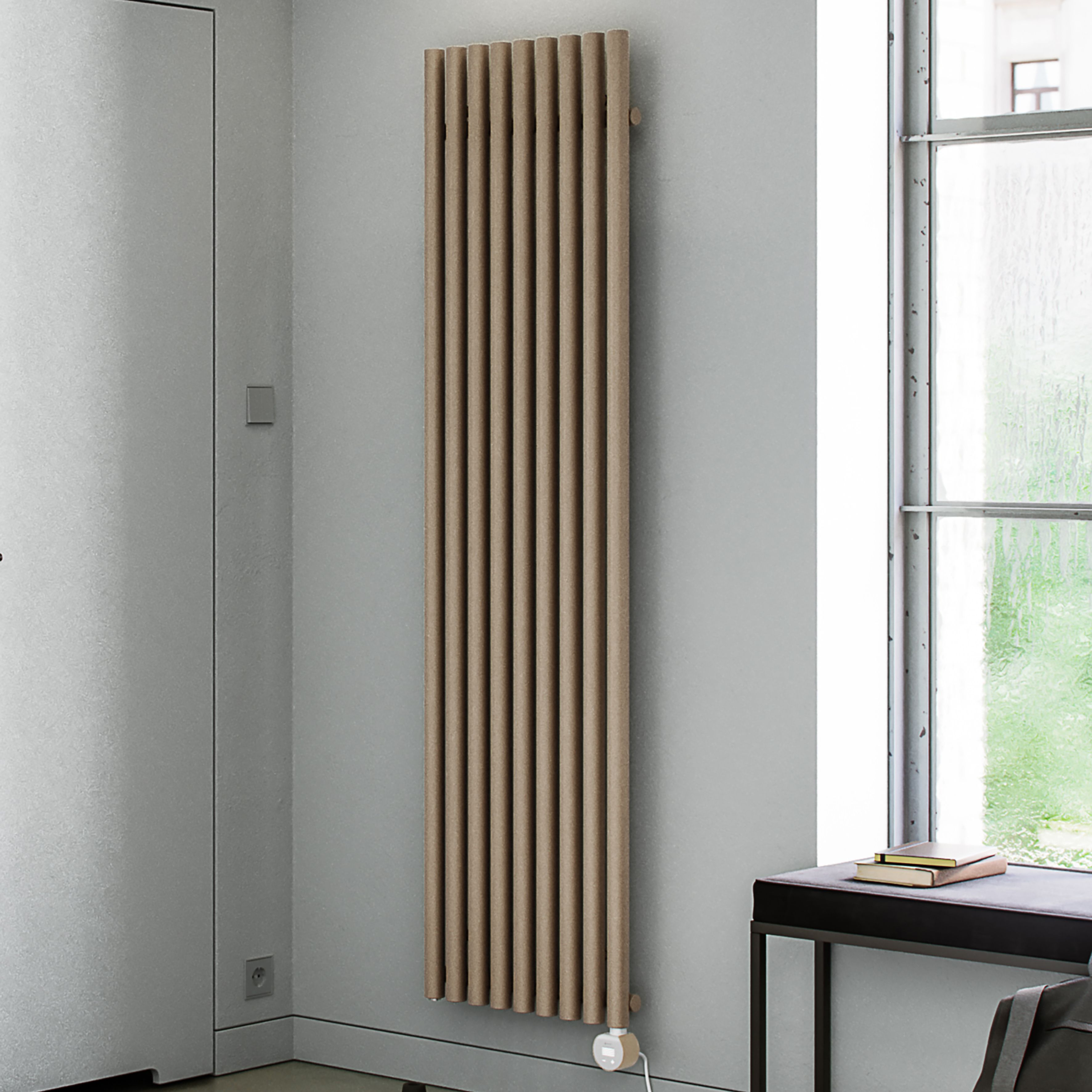 Terma 230V 1kW Quartz Mocha Smart Vertical Oil-filled radiator
