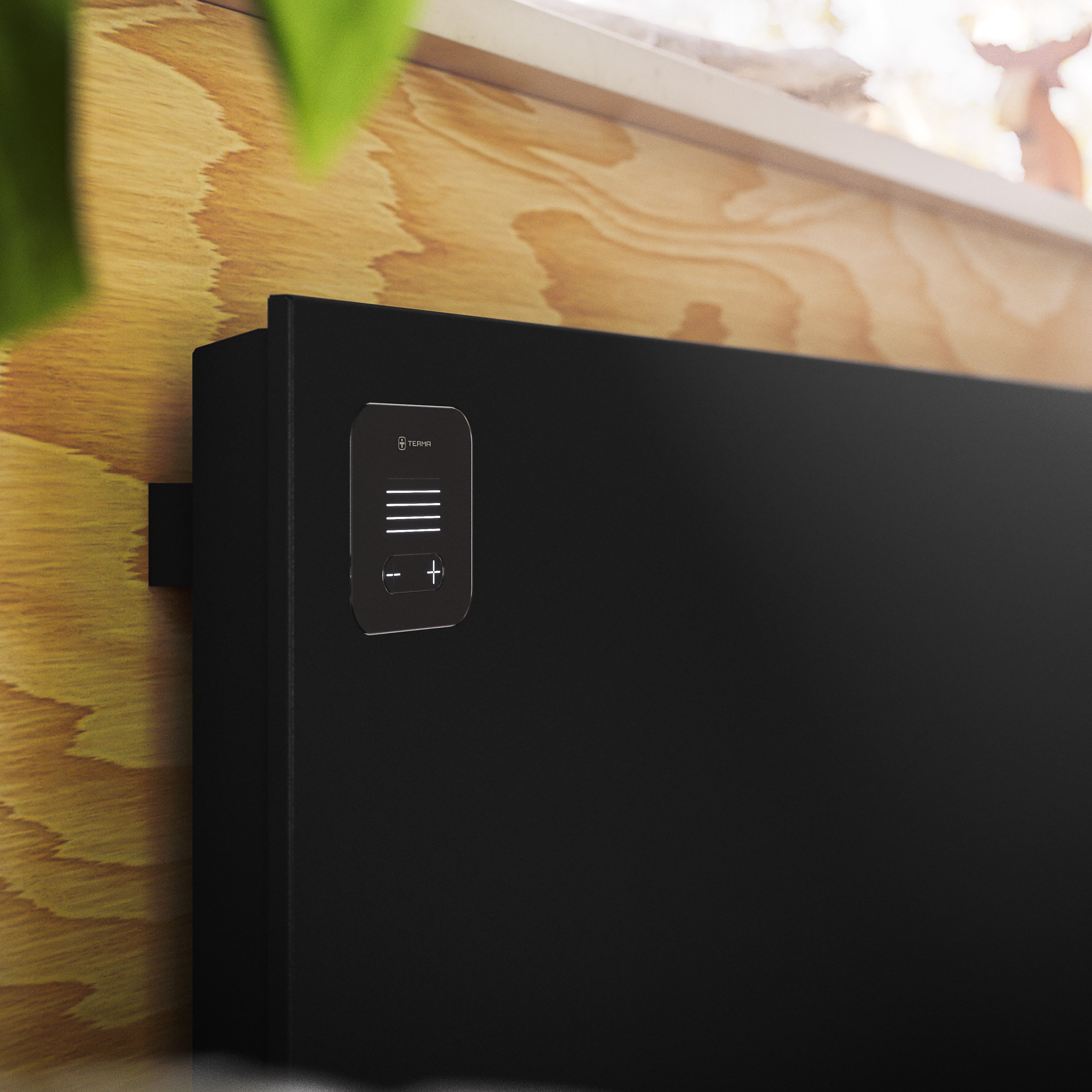 Terma 230V 2kW Black Smart Horizontal Oil-free radiator