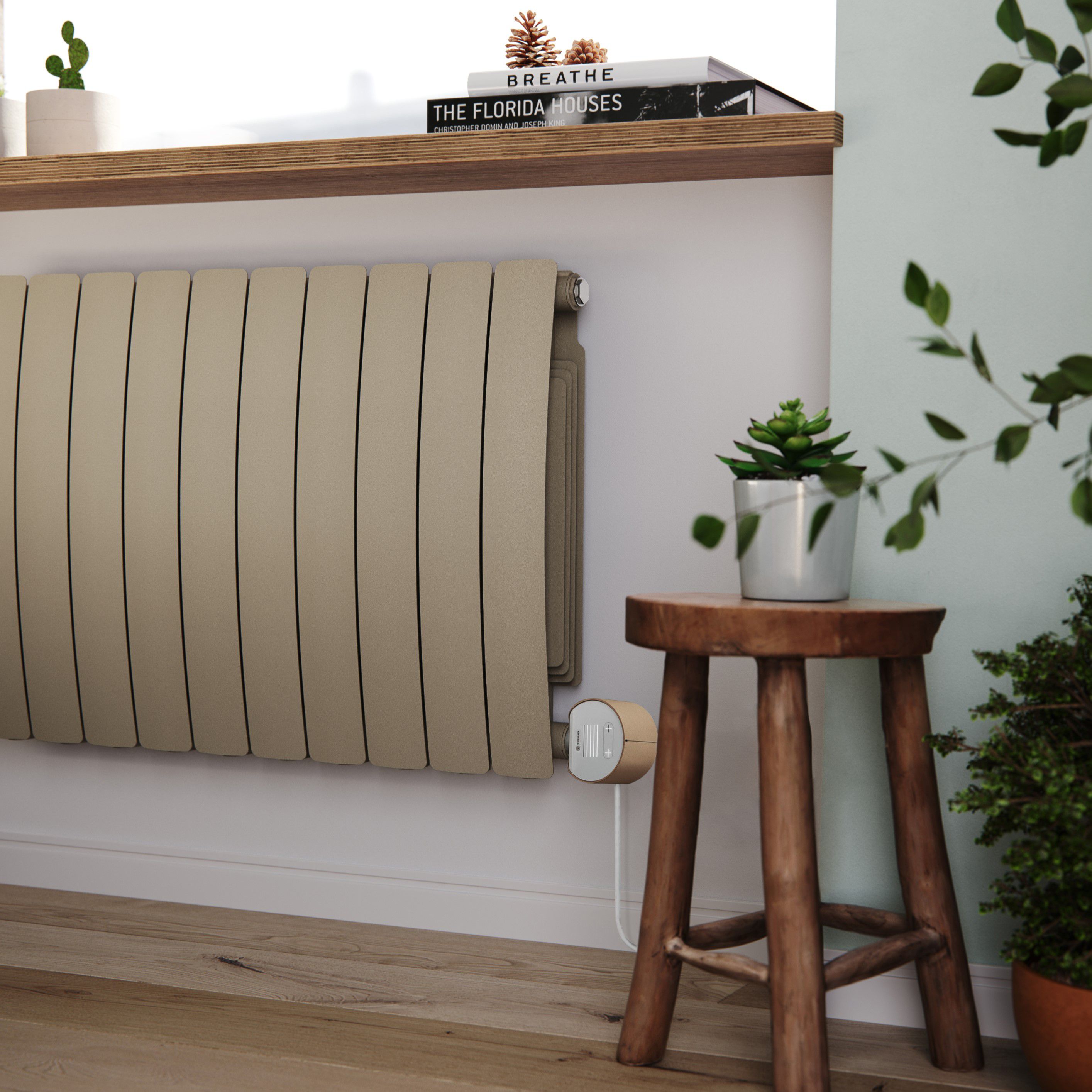 Terma 230V 2kW Quartz Mocha Smart Horizontal Oil-filled radiator