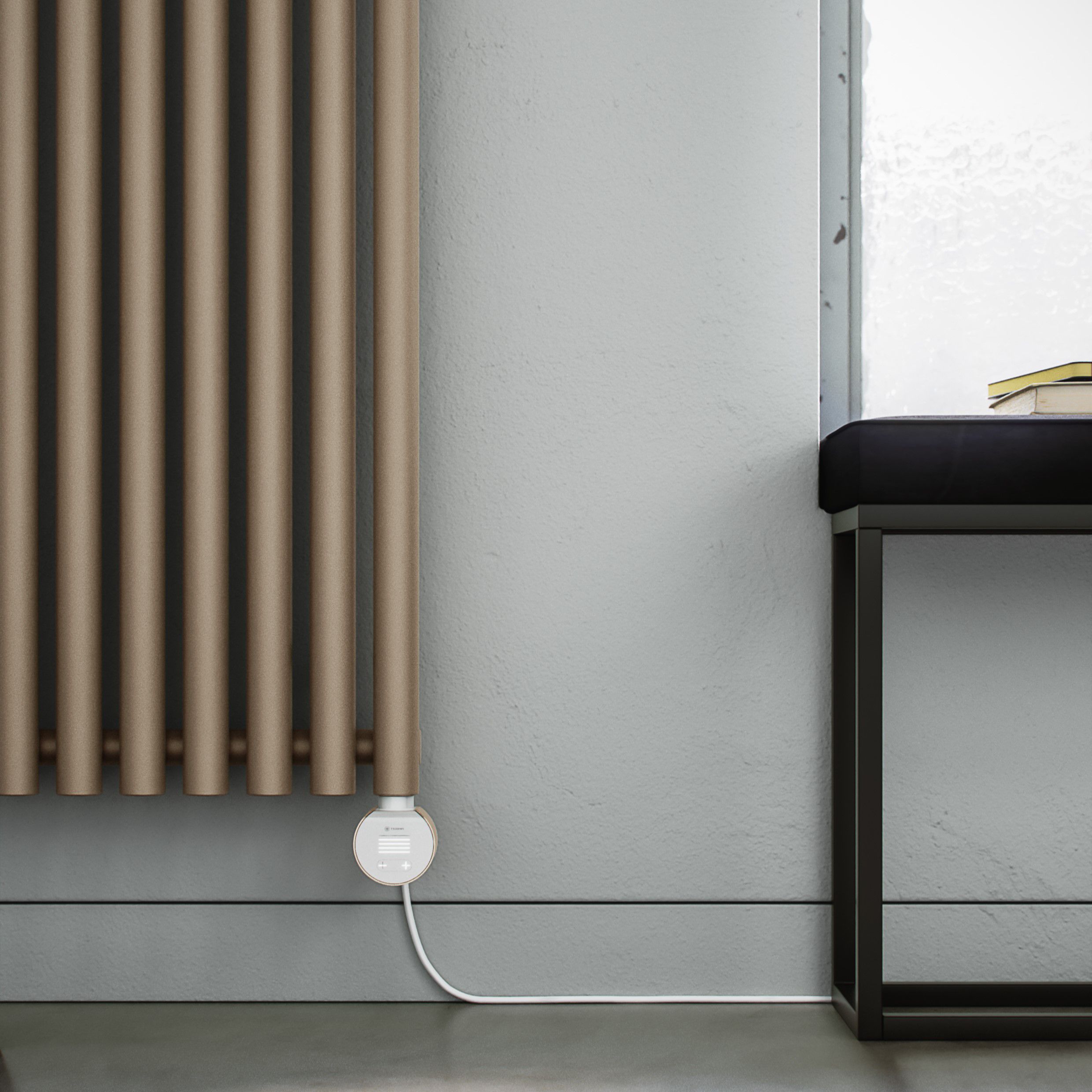 Terma 230V 2kW Quartz Mocha Smart Vertical Oil-filled radiator