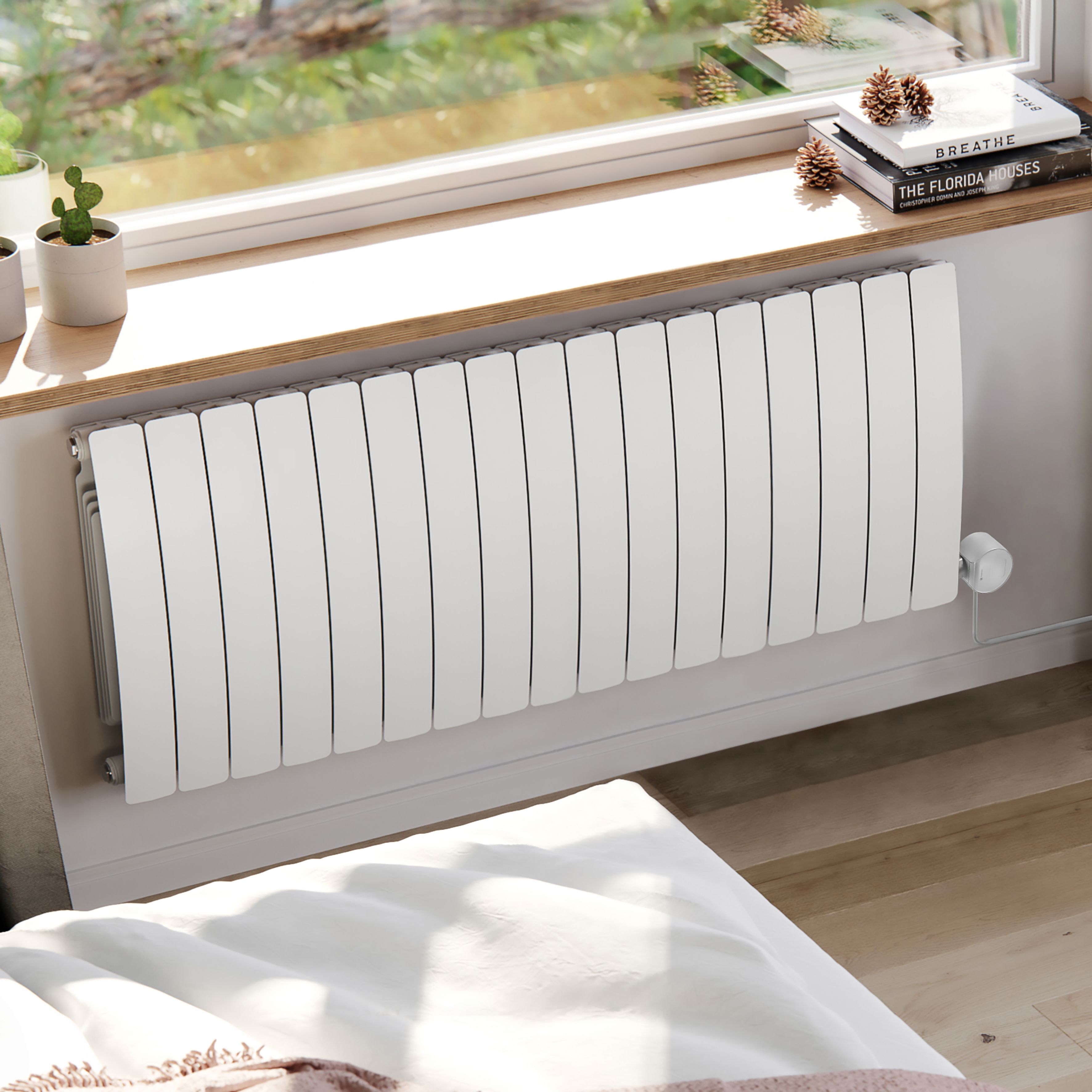 Terma 230V 2kW White Smart Horizontal Oil-filled radiator