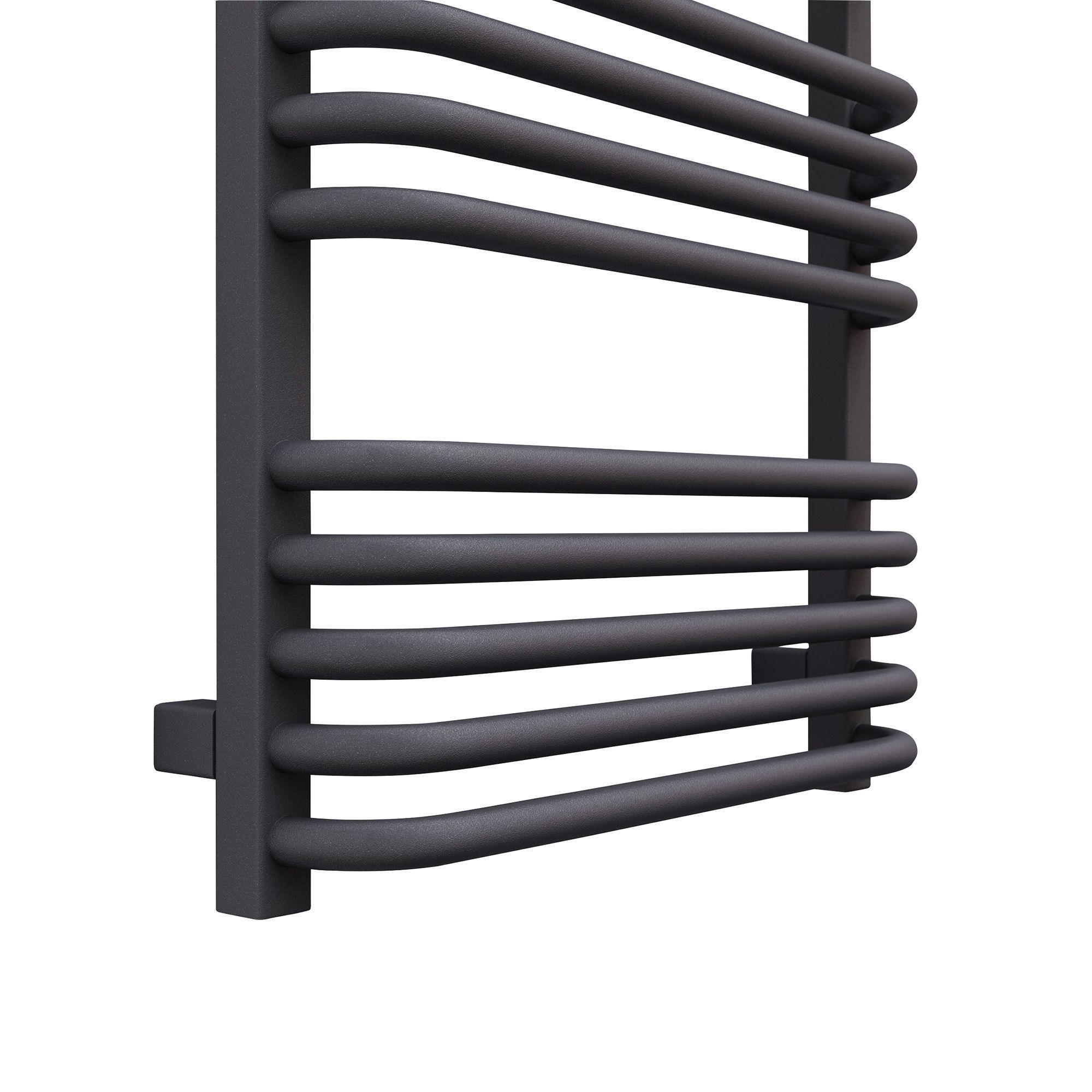 Terma Alex Modern grey Towel warmer (W)500mm x (H)1140mm