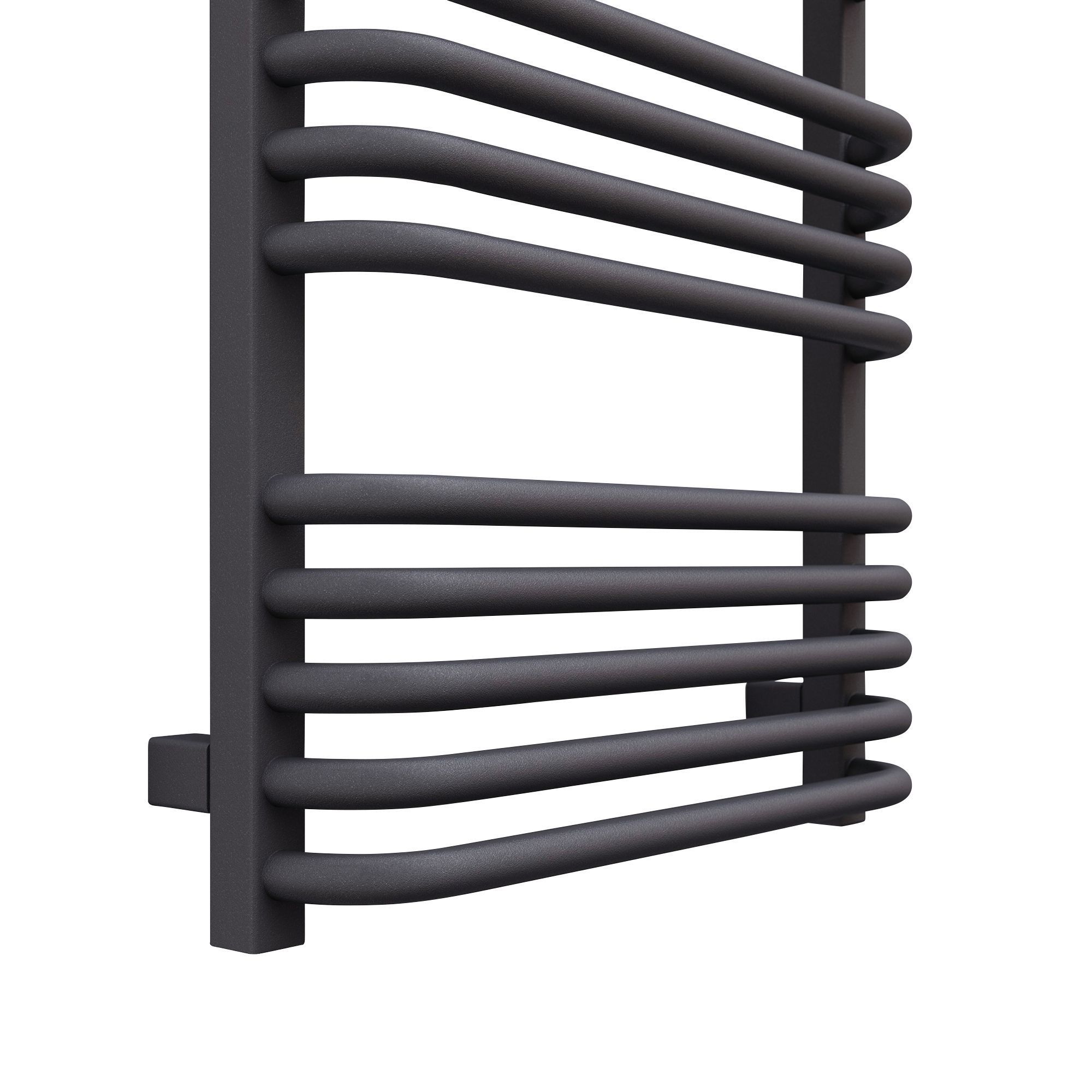 Terma Alex Modern grey Towel warmer (W)500mm x (H)1580mm