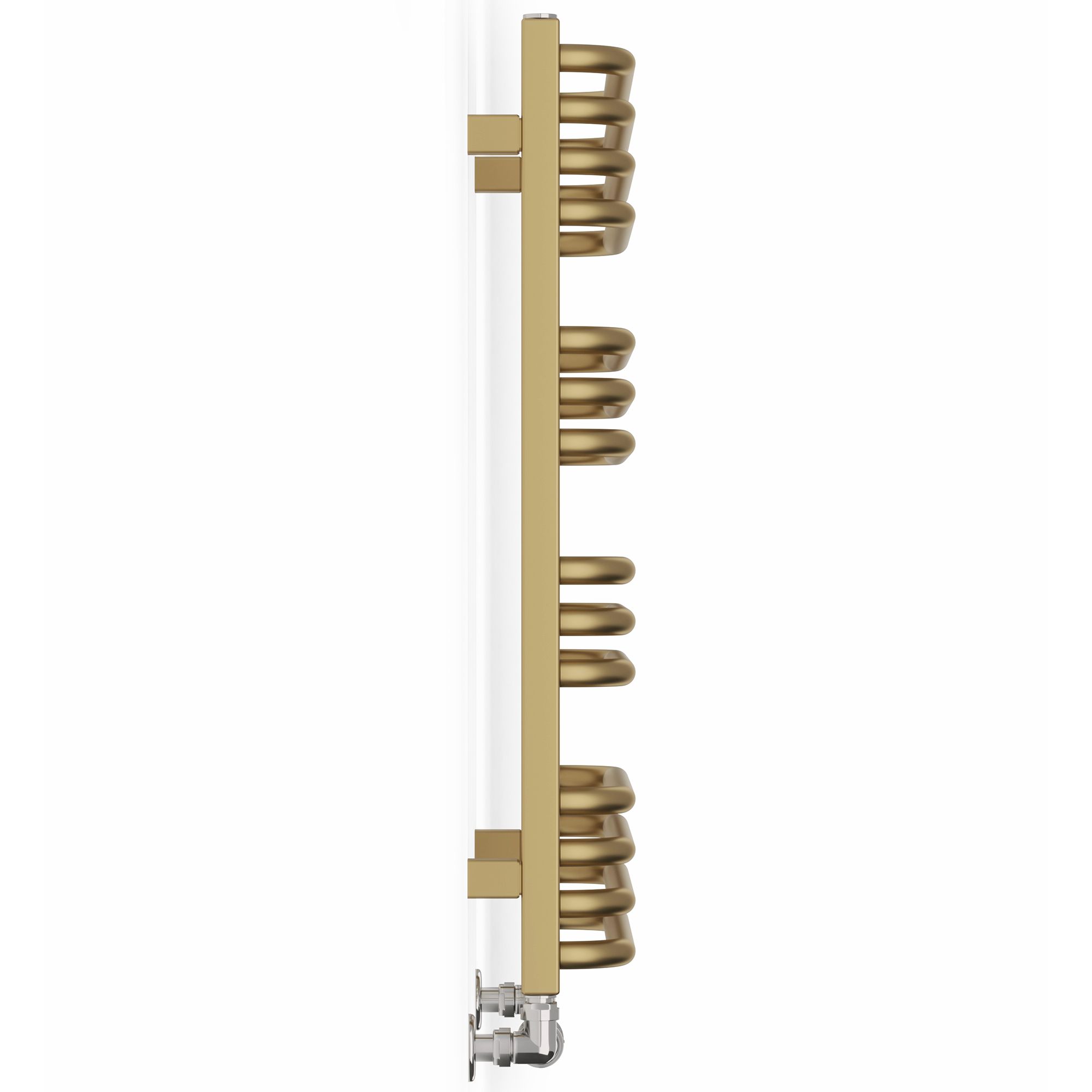 Terma Alex T-Rail Brass effect Flat Towel warmer (W)500mm x (H)760mm