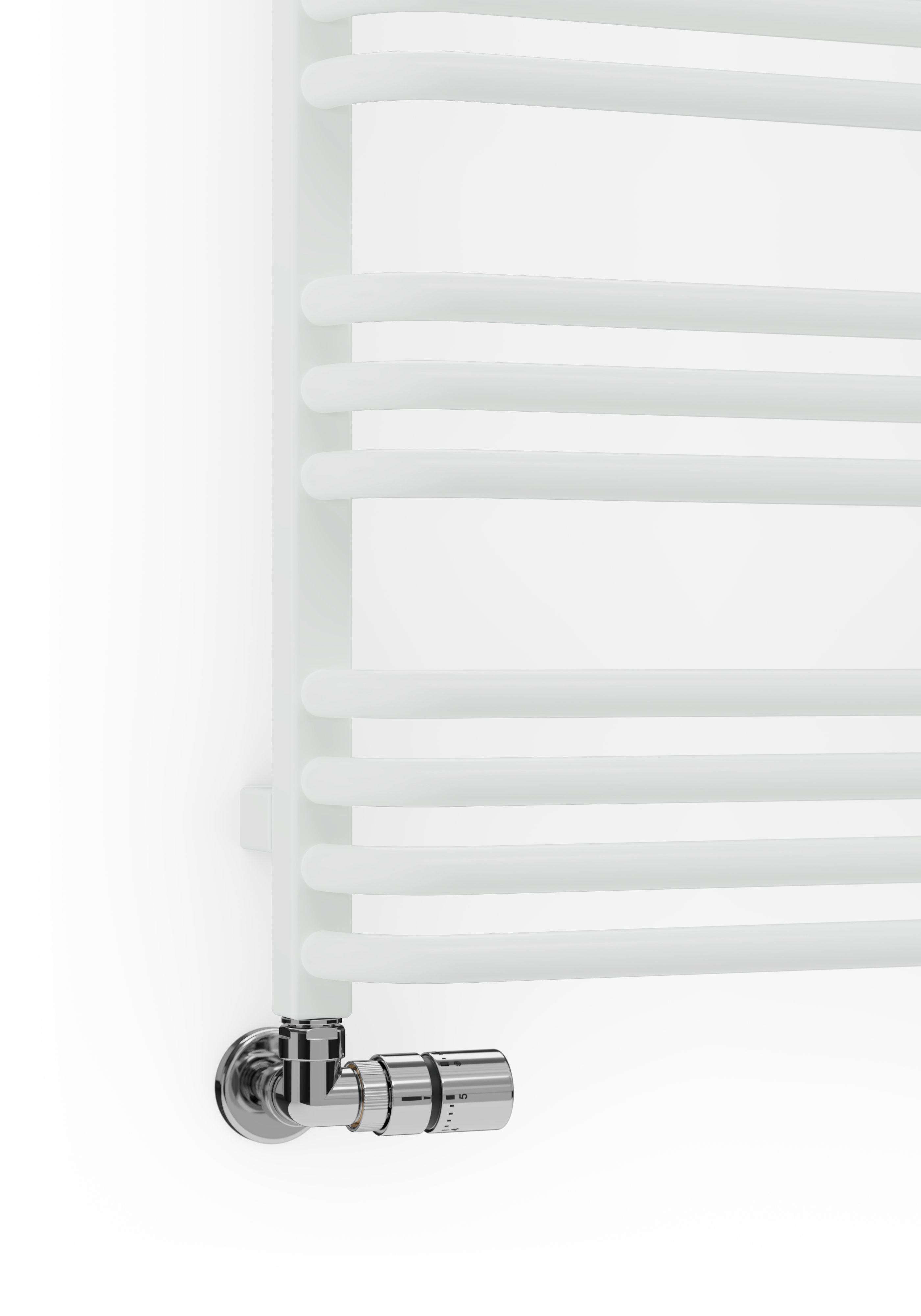 Terma Alex White Towel warmer (W)500mm x (H)760mm