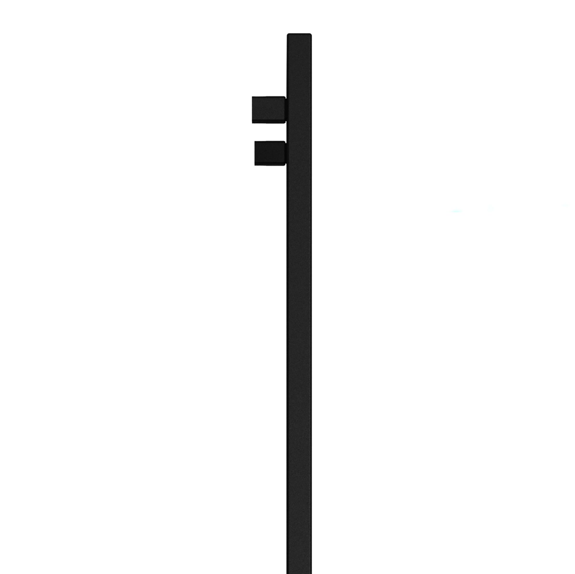Terma Angus Satin black Vertical Designer Radiator, (W)520mm x (H)1460mm