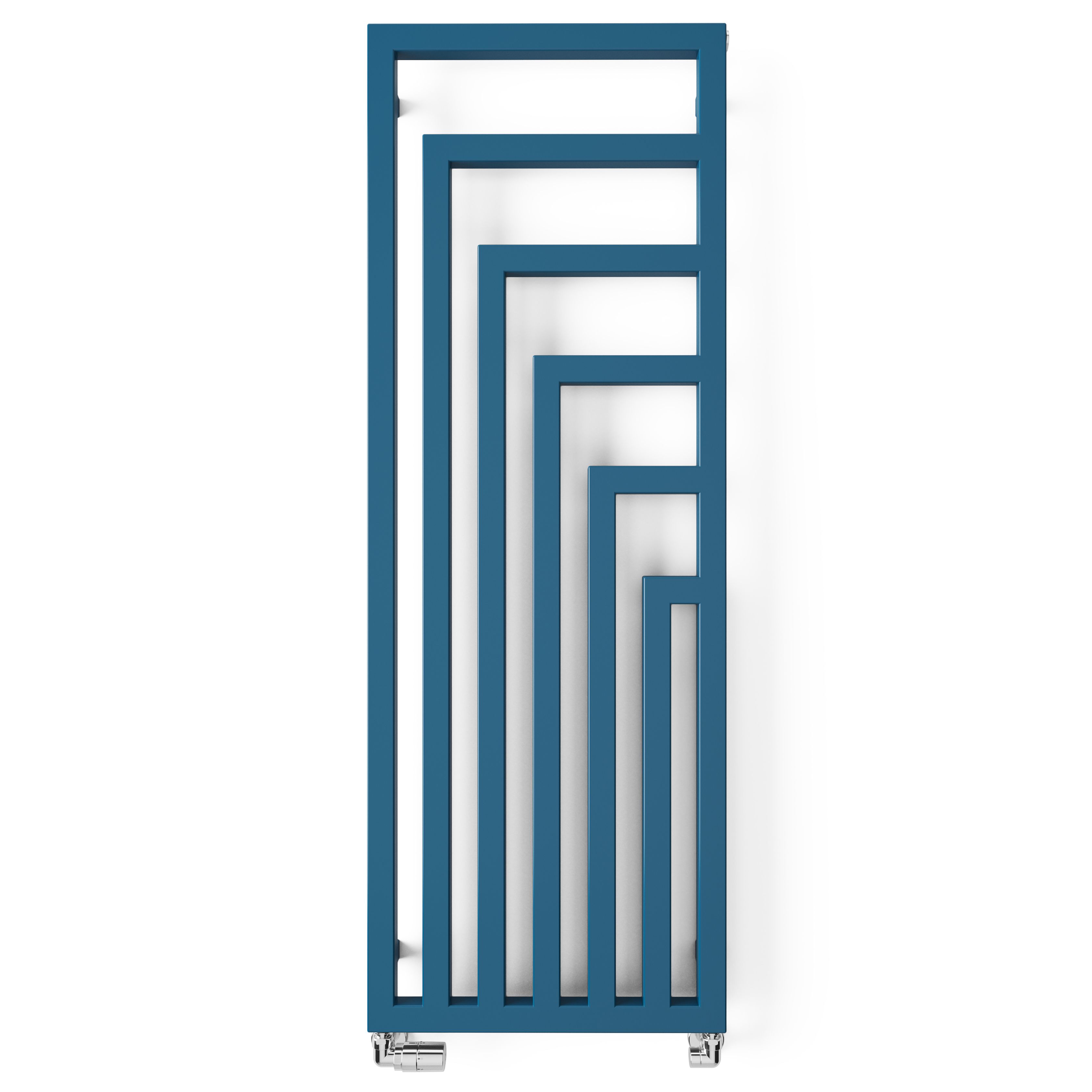 Terma Angus Satin blue Vertical Designer Radiator, (W)520mm x (H)1460mm