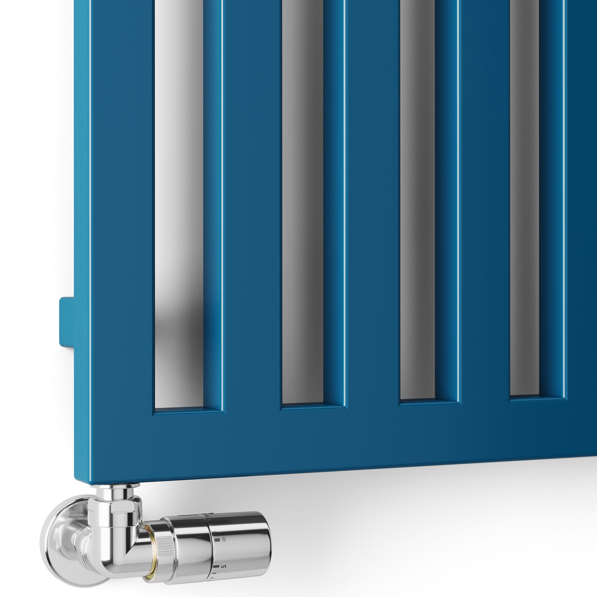 Terma Angus Satin blue Vertical Designer Radiator, (W)520mm x (H)1460mm