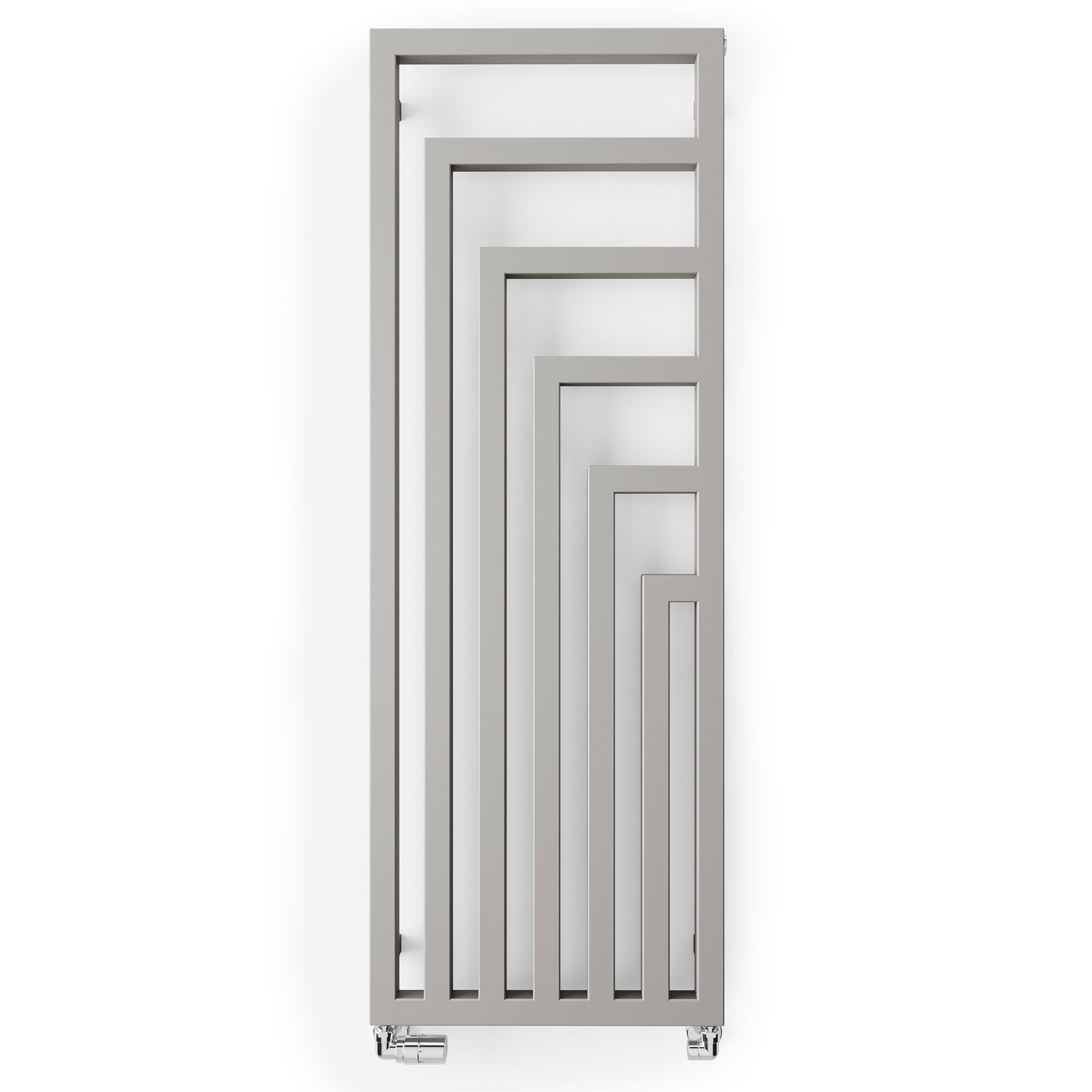 Terma Angus Satin silver effect Vertical Designer Radiator, (W)520mm x (H)1460mm