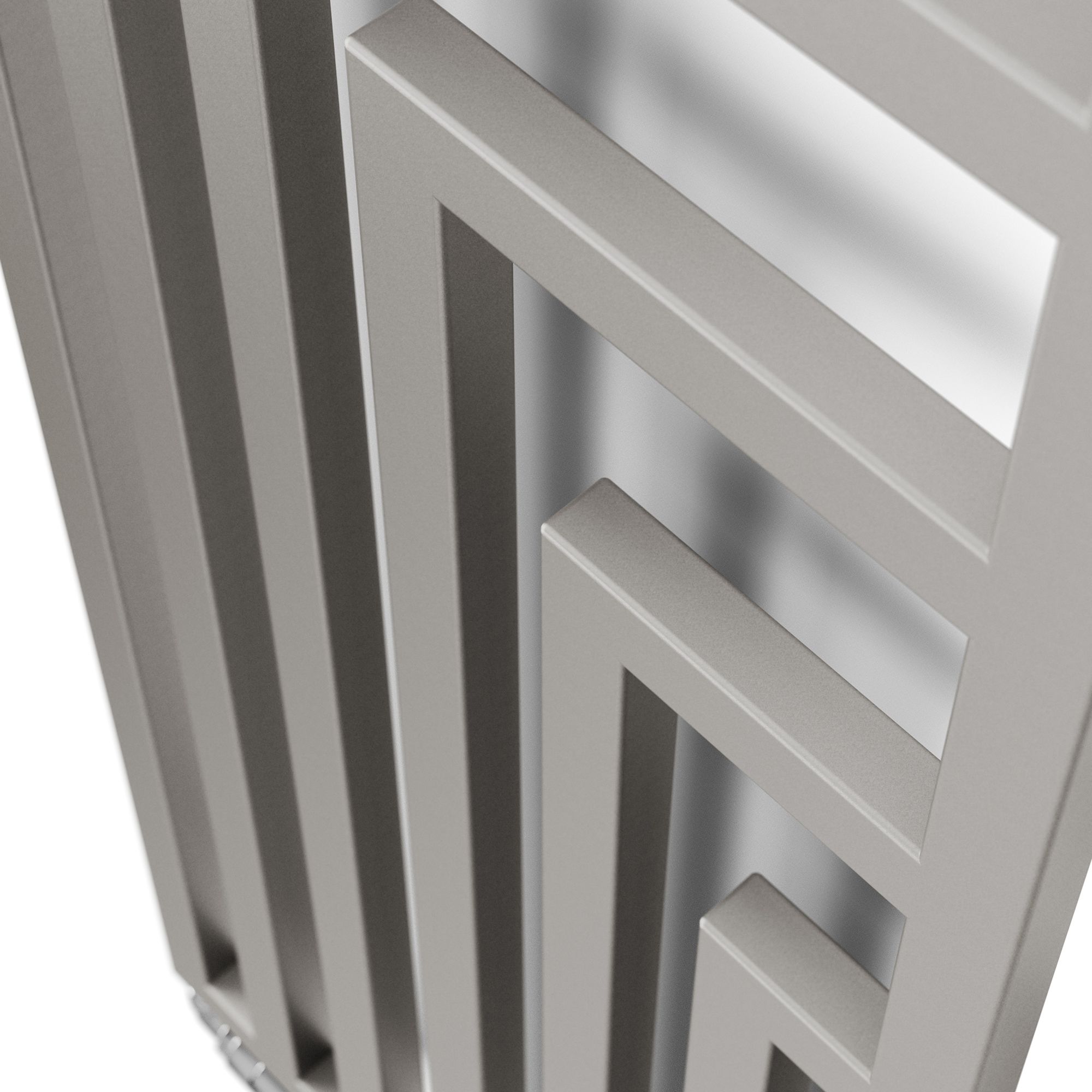 Terma Angus Satin silver effect Vertical Designer Radiator, (W)520mm x (H)1460mm