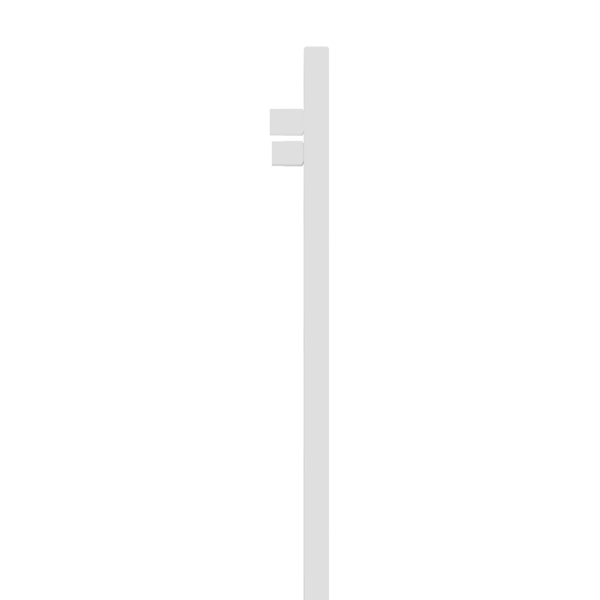 Terma Angus Satin white Vertical Designer Radiator, (W)440mm x (H)1300mm