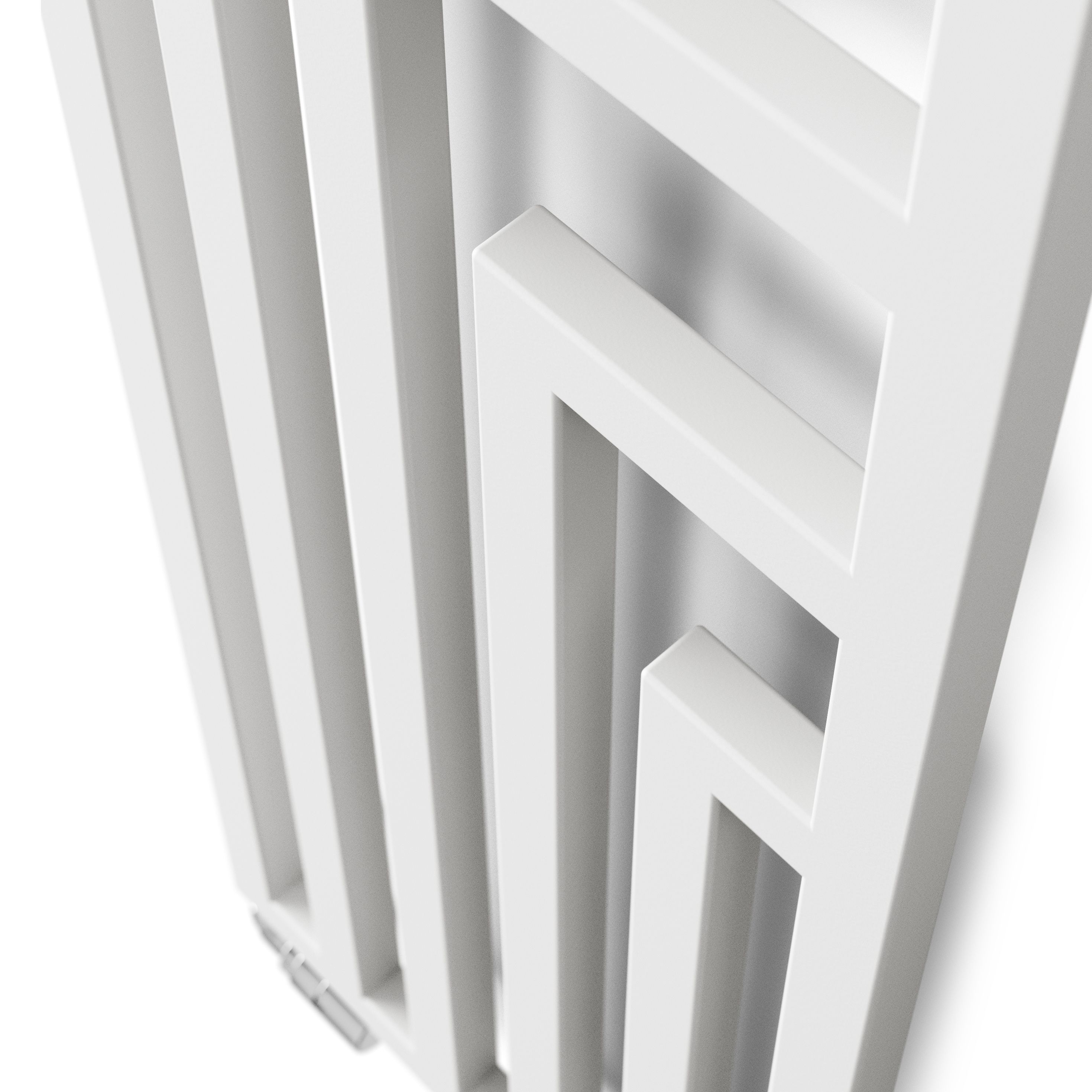 Terma Angus Satin white Vertical Designer Radiator, (W)440mm x (H)1300mm