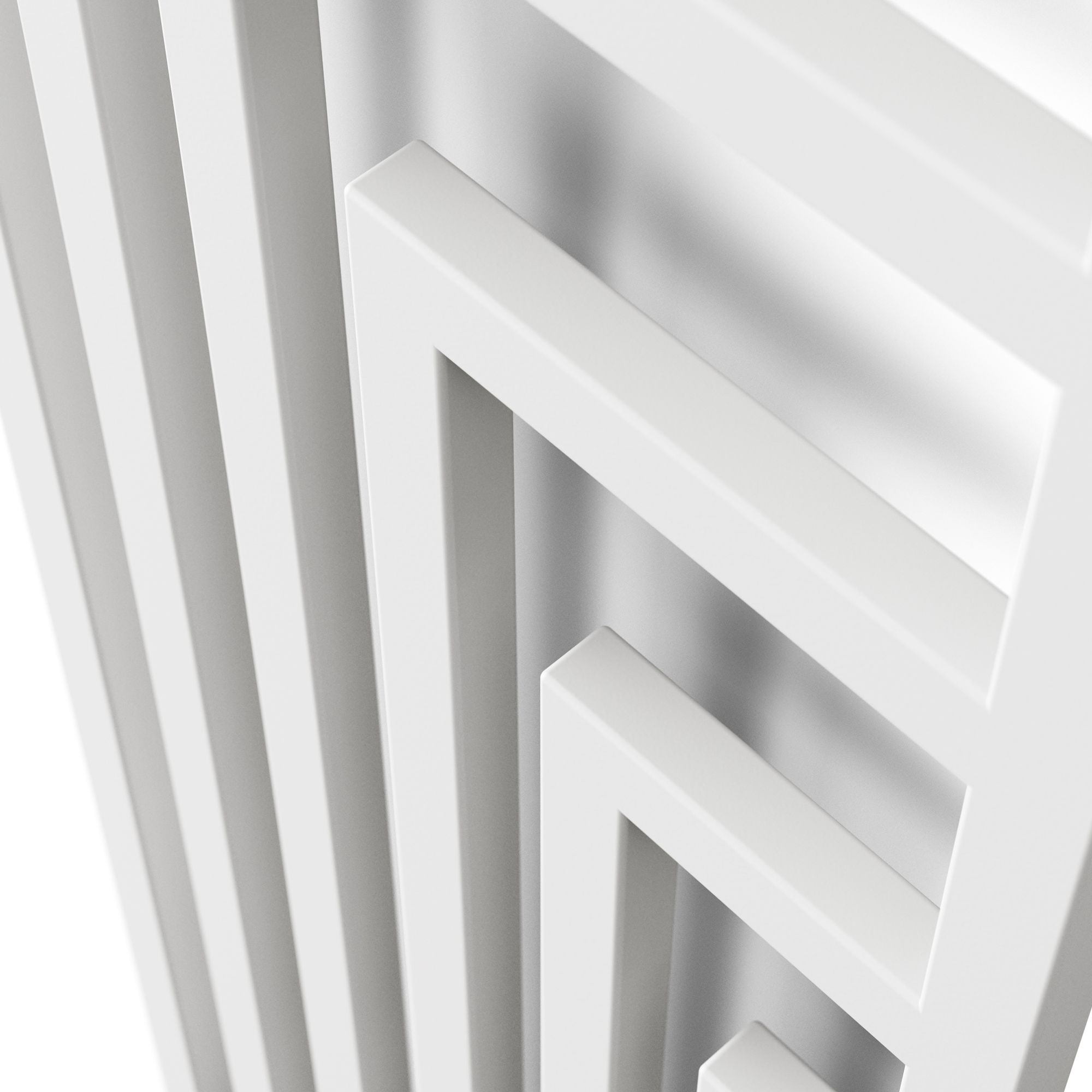 Terma Angus Satin white Vertical Designer Radiator, (W)520mm x (H)1460mm