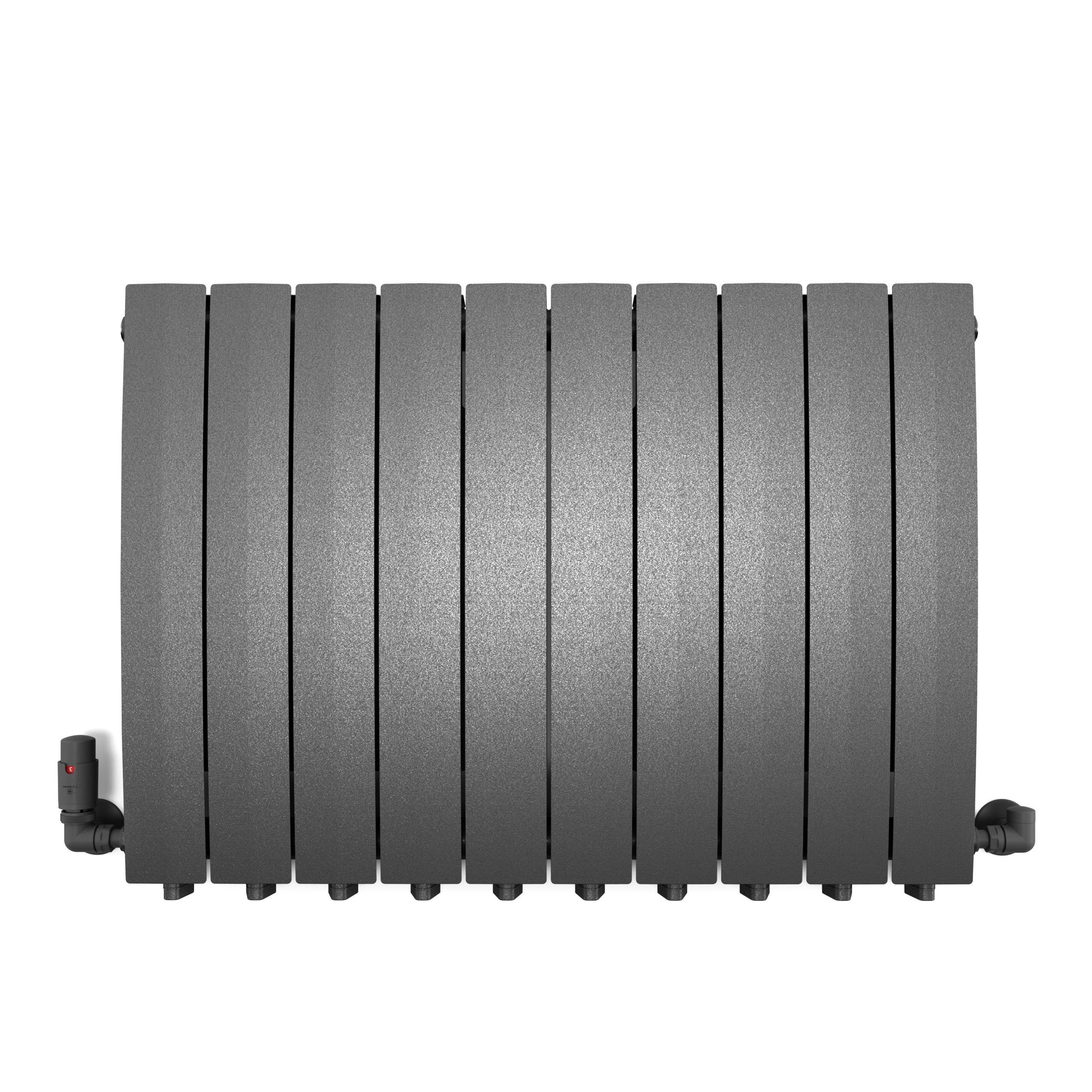 Terma Bergamo Graphite Hydronic Horizontal Designer 3842BTU Radiator, (W)800mm x (H)590mm